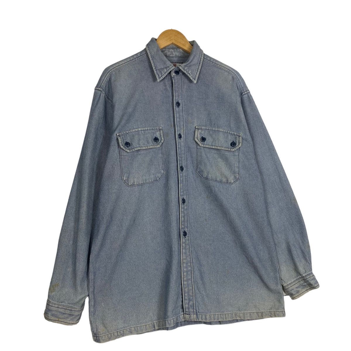 Levi's Levis Faded Blue Button Shirts Size US L / EU 52-54 / 3 - 3 Thumbnail