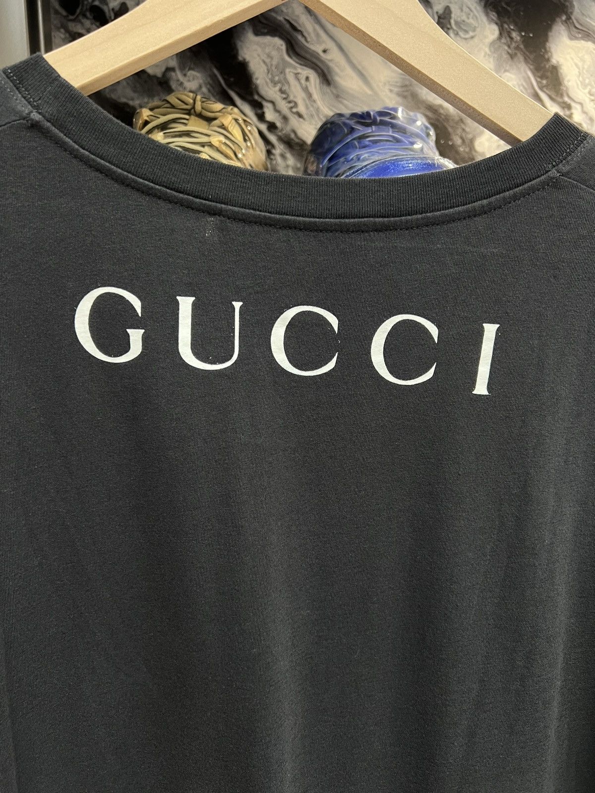 Gucci Gucci Metal Black Tee Size US XL / EU 56 / 4 - 6 Thumbnail