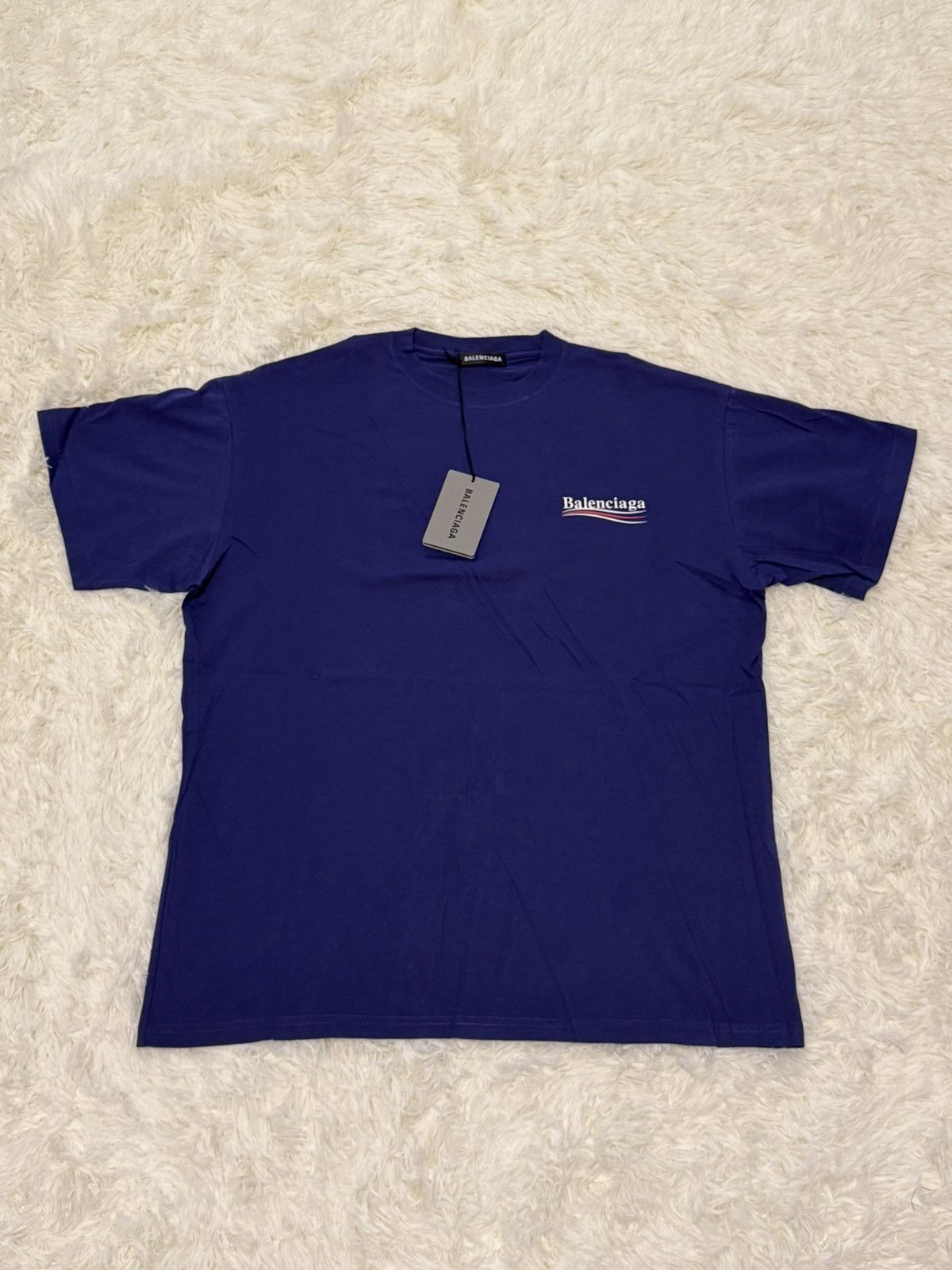 Balenciaga Balenciaga deep blue t shirt Size US S / EU 44-46 / 1 - 2 Thumbnail