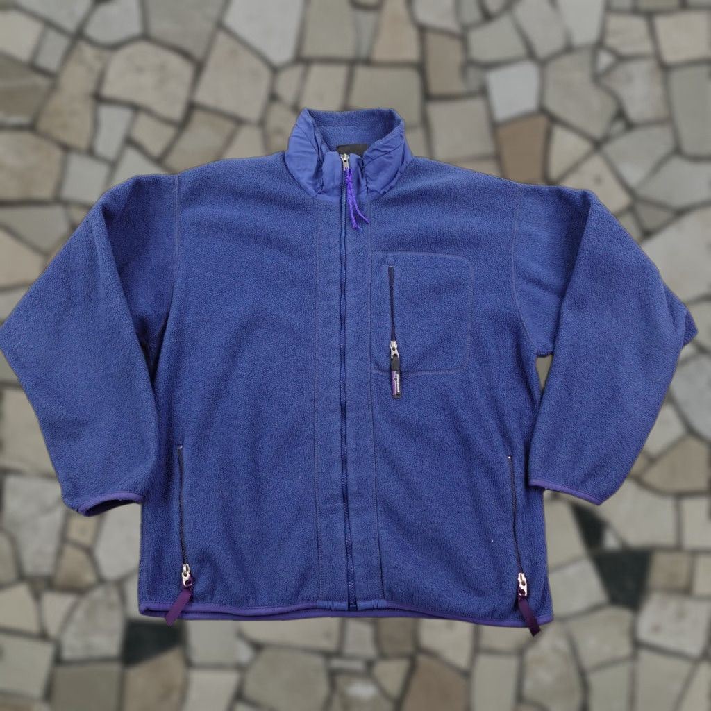 Patagonia VINTAGE Patagonia Jacket Mens XL Blue Synchilla Full Zip Up Fleece Sweat Coat Size US XL / EU 56 / 4 - 1 Thumbnail