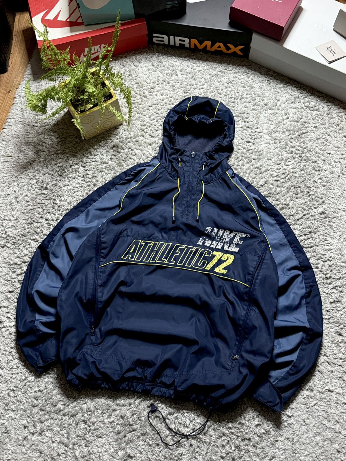 Nike 90s Nike Athletic Vintage Oversized Drill Big Logo Jacket Size US M / EU 48-50 / 2 - 1 Thumbnail