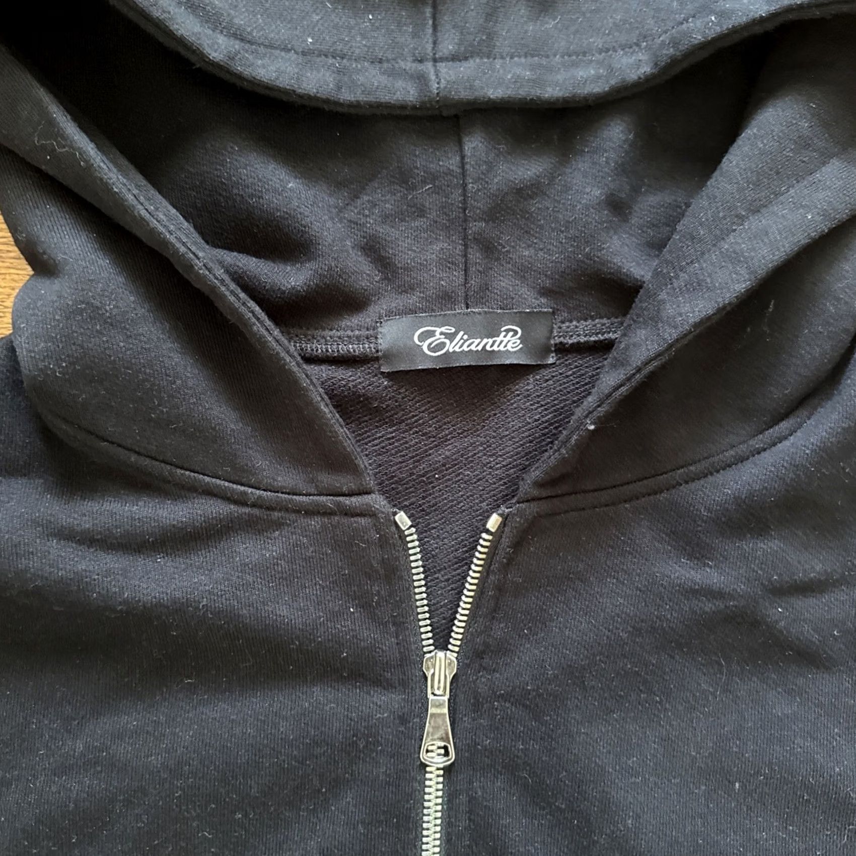 Vintage Eliantte Full Zip Hoodie Crew Neck XL Men Black Logo Size US XL / EU 56 / 4 - 2 Thumbnail