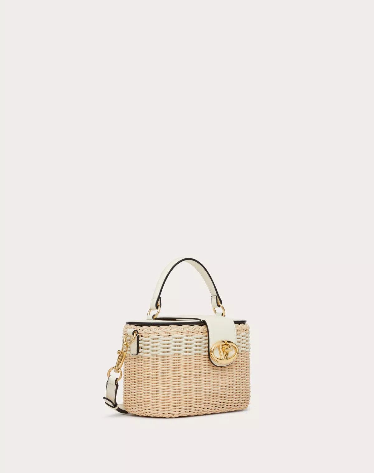 Valentino oc11z0725 Size:OS/Vlogo Signature Wicker Vanity Bag in Beige Size ONE SIZE - 2 Thumbnail