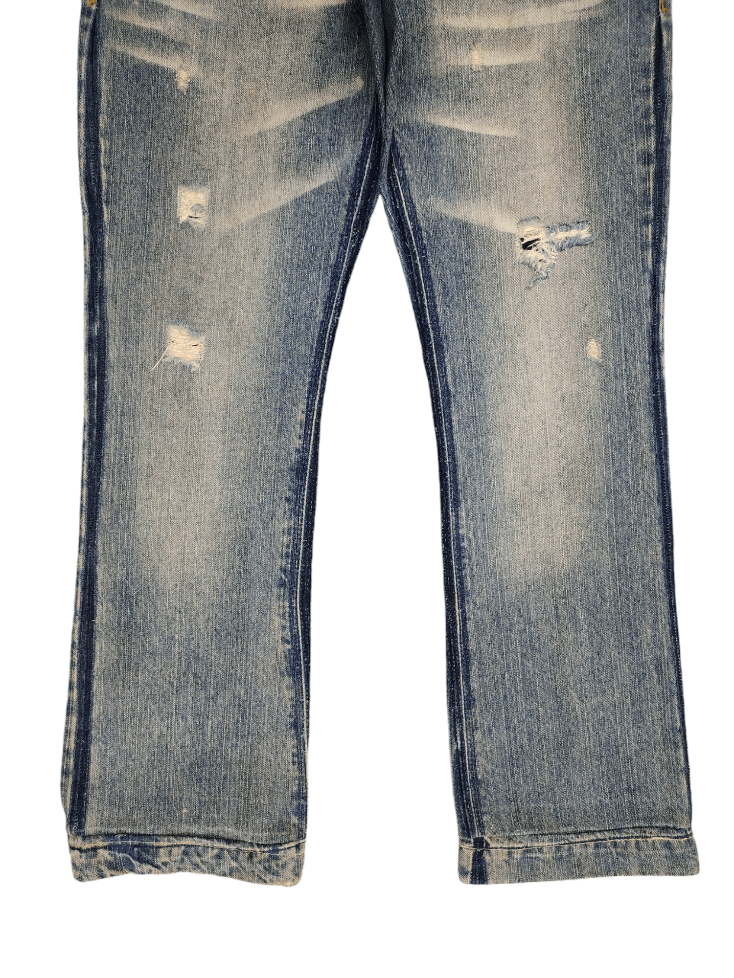 If Six Was Nine Slim Flare Jeans Iron Clawmark Distress Faded Jeans Bootcut Size US 32 / EU 48 - 9 Thumbnail