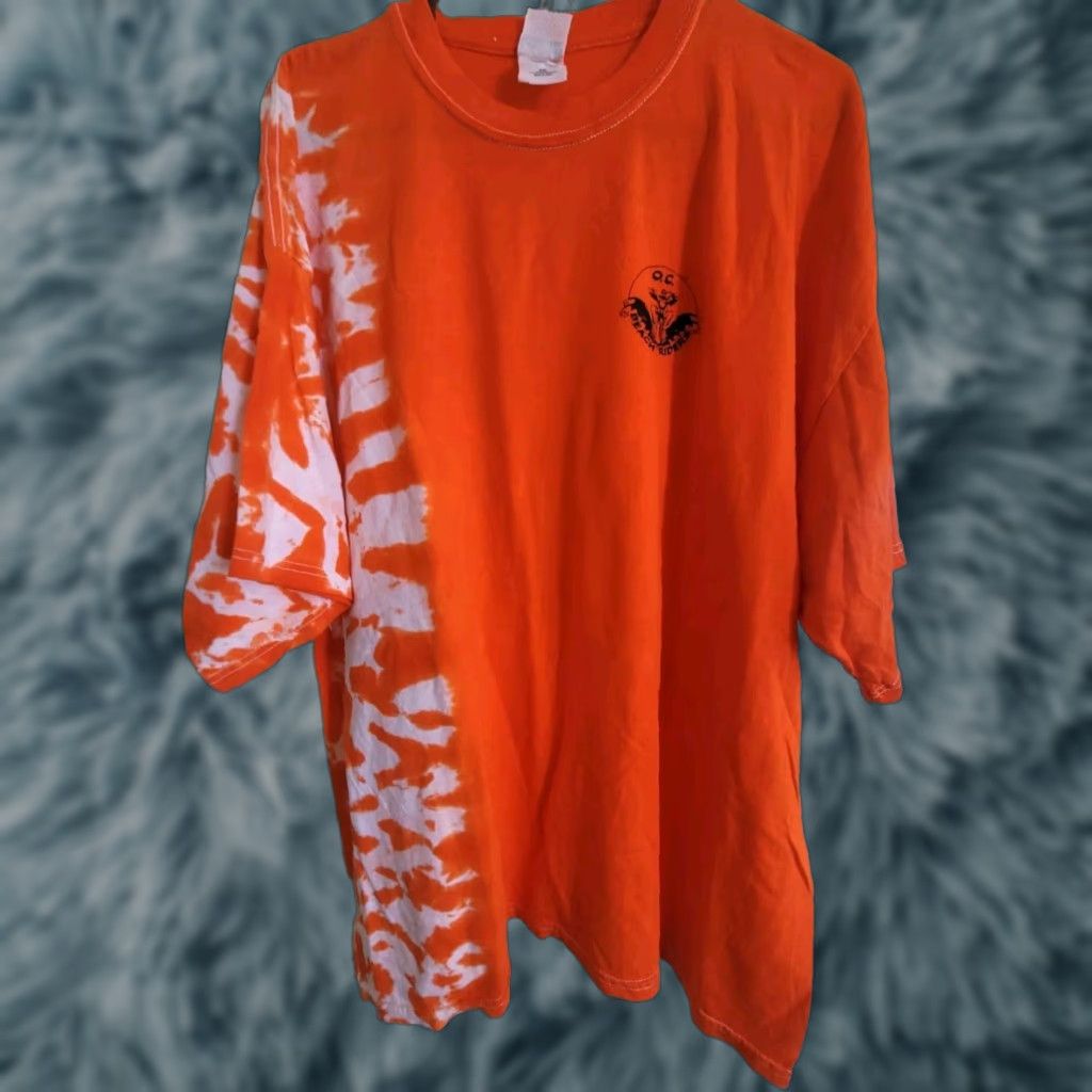 Gildan VINTAGE Ocean City Beachriders Biker T Shirt 2XL Orange Gildan 100% Cotton Short Sleeve Crew Neck Graphic Tee Double-Sided Mens Size US XXL / EU 58 / 5 - 1 Thumbnail