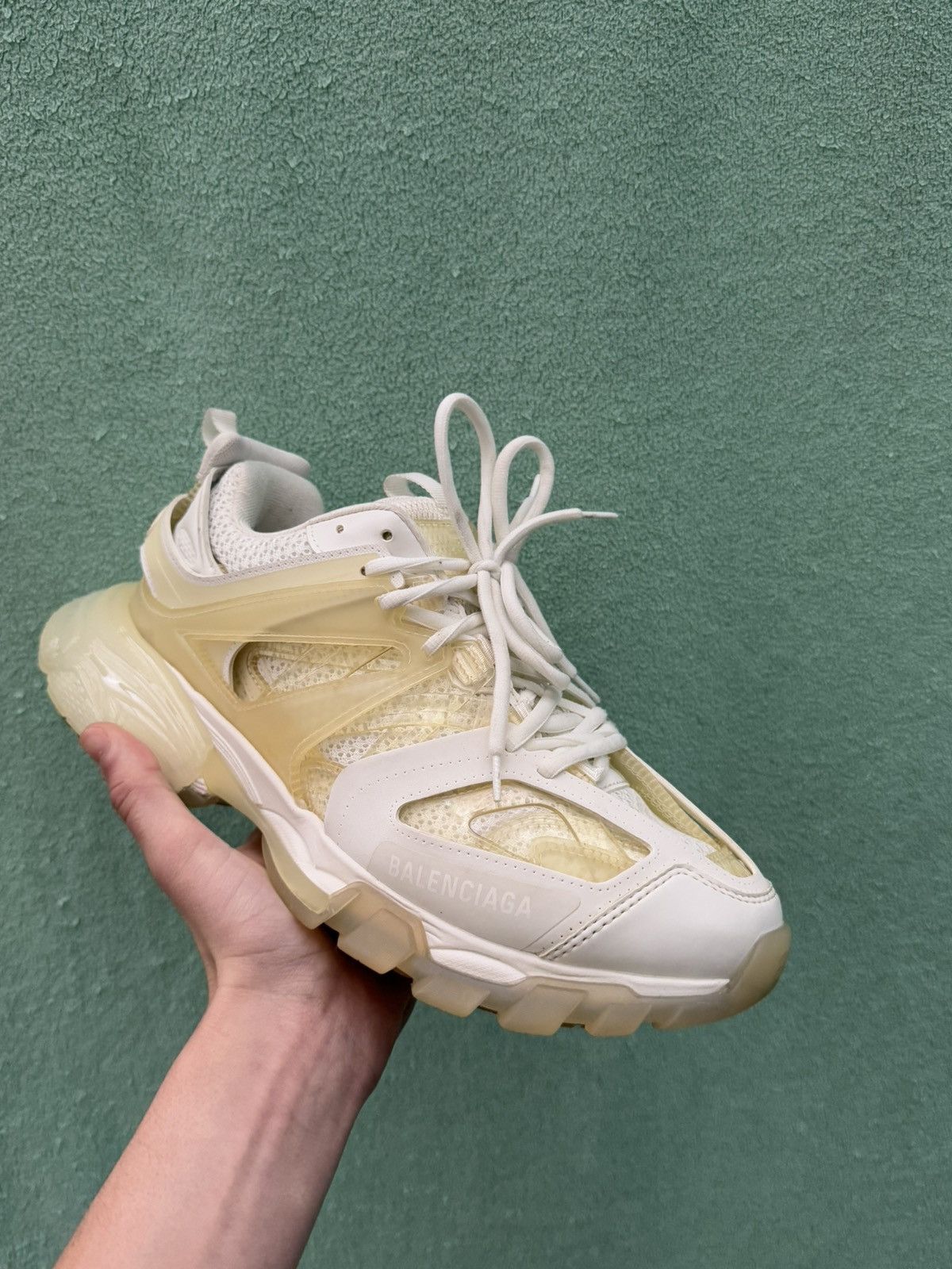 Balenciaga Track Clear sole White