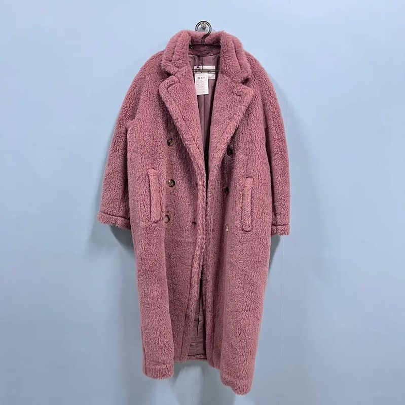 Max Mara MaxMara Pink Wool Blend Long Coat 0089 Size L / US 10 / IT 46 - 1 Thumbnail