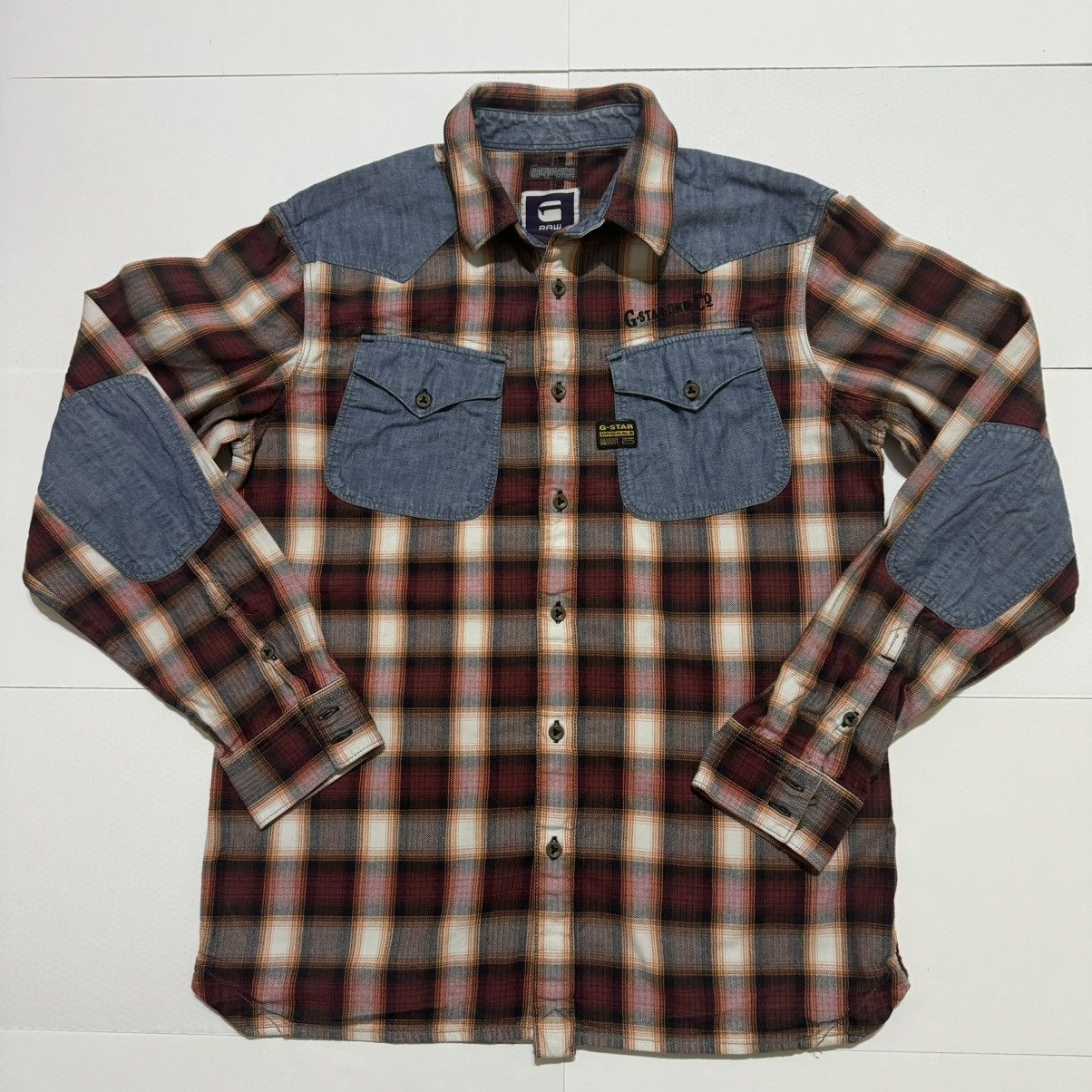 G-Star G-Star Raw Men’s Shirt Multicoloured Slim Fit Button Up Size US XL / EU 56 / 4 - 1 Thumbnail