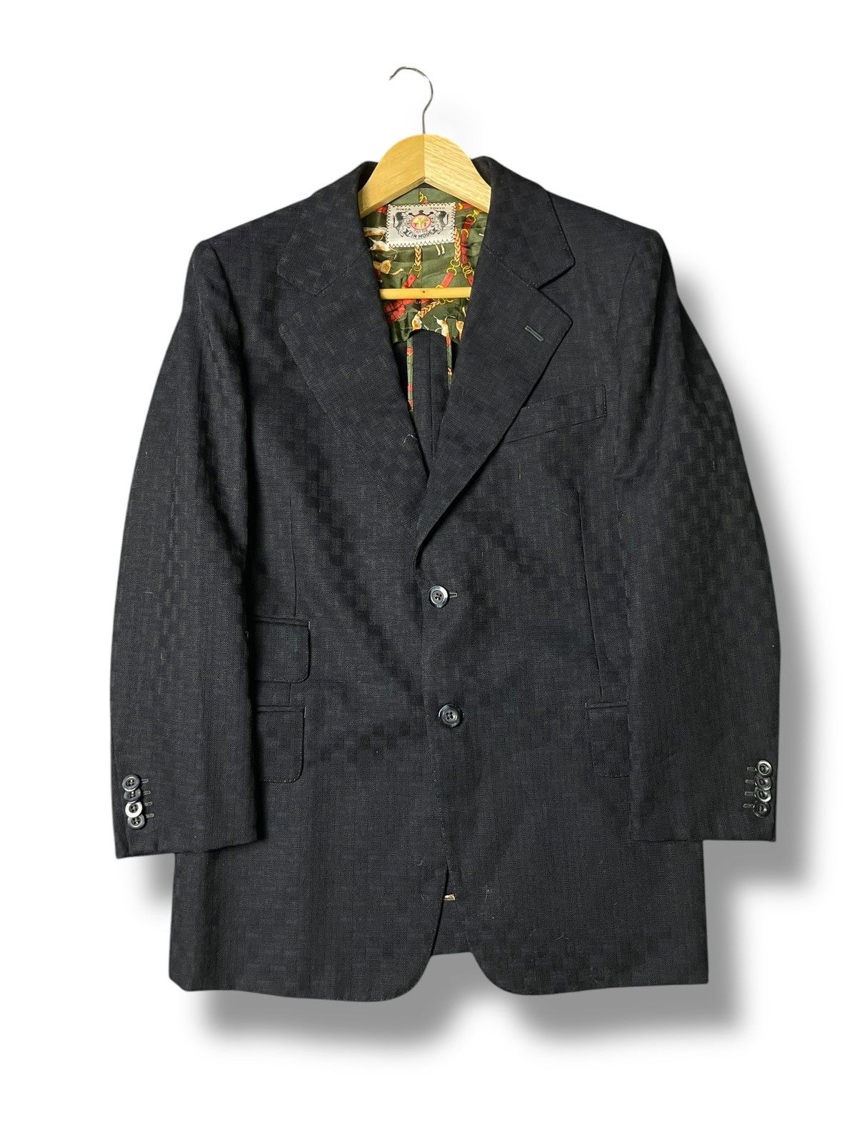 Japanese Brand × Vintage Vintage GINZA TOKYO Embossed Light Blazer (81) Size US XXS / EU 40 - 1 Thumbnail