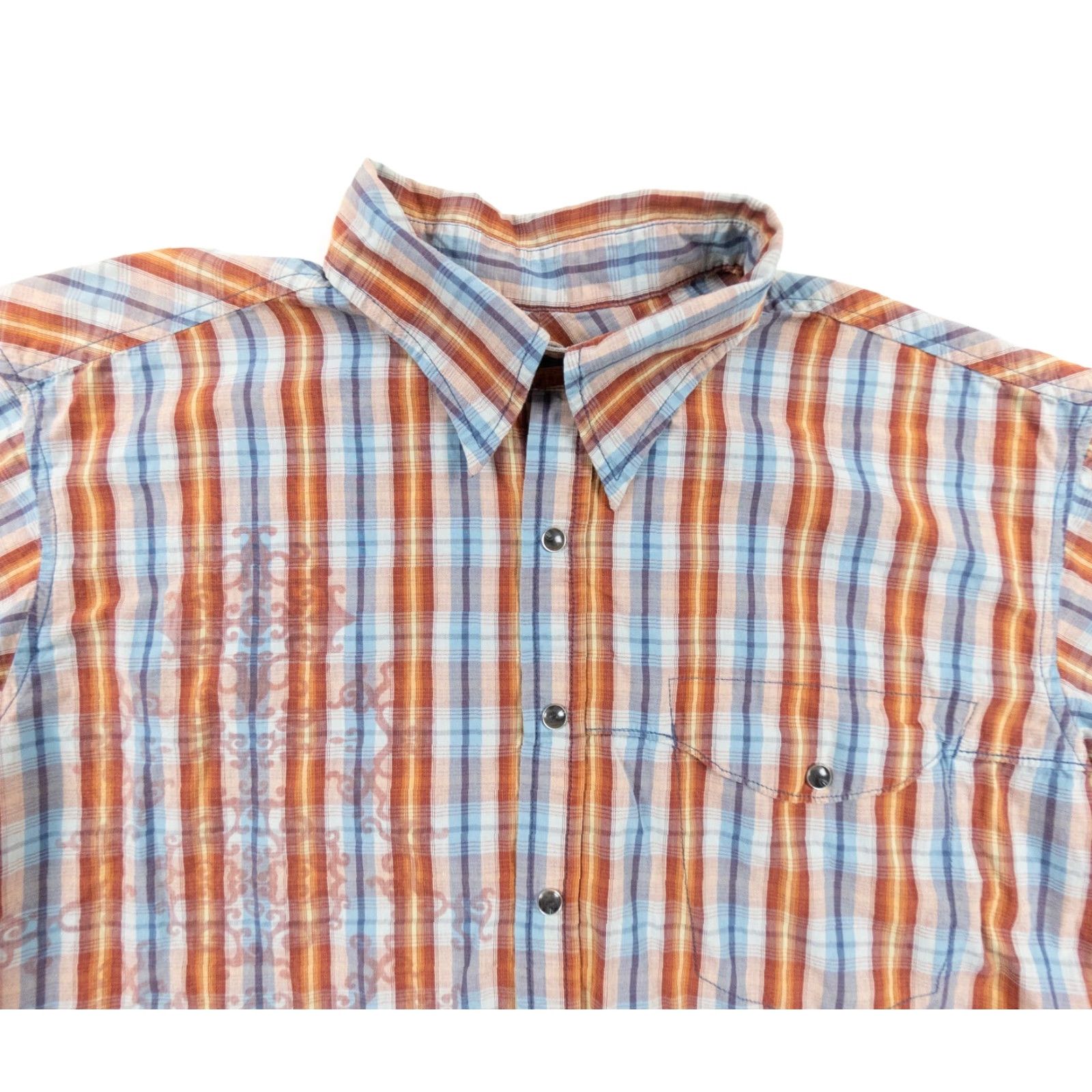 Mountain Hardwear Mountain Hardwear Shirt Mens Large Short Sleeve Button-Up Plaid Multicolor Cotton Snaps Embroidered All Seasons Outdoor Regular Basic Casual Mens Size US L / EU 52-54 / 3 - 2 Thumbnail