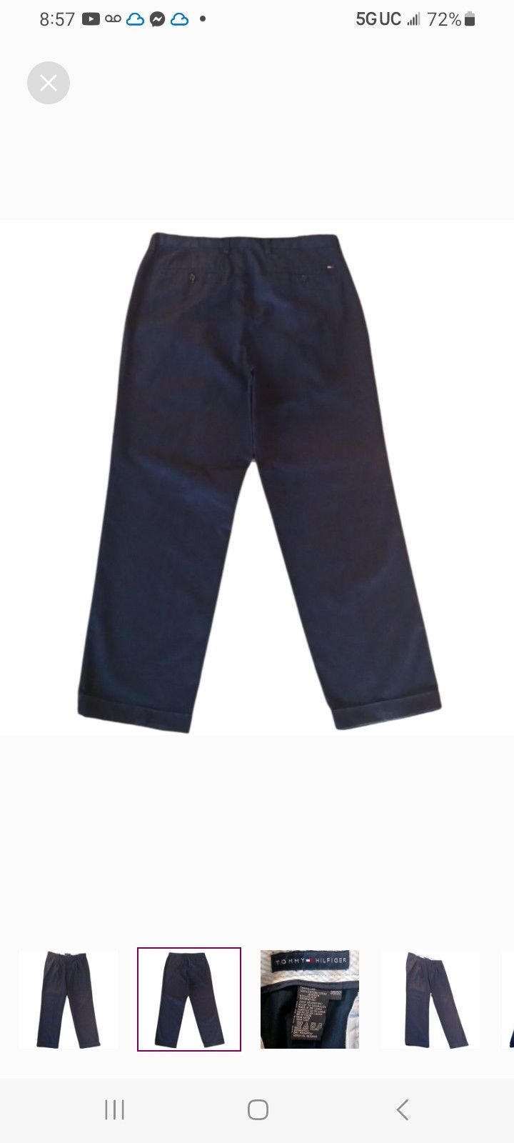 Tommy Hilfiger Vintage Tommy Hilfiger Navy Pants Size US 35 - 3 Thumbnail