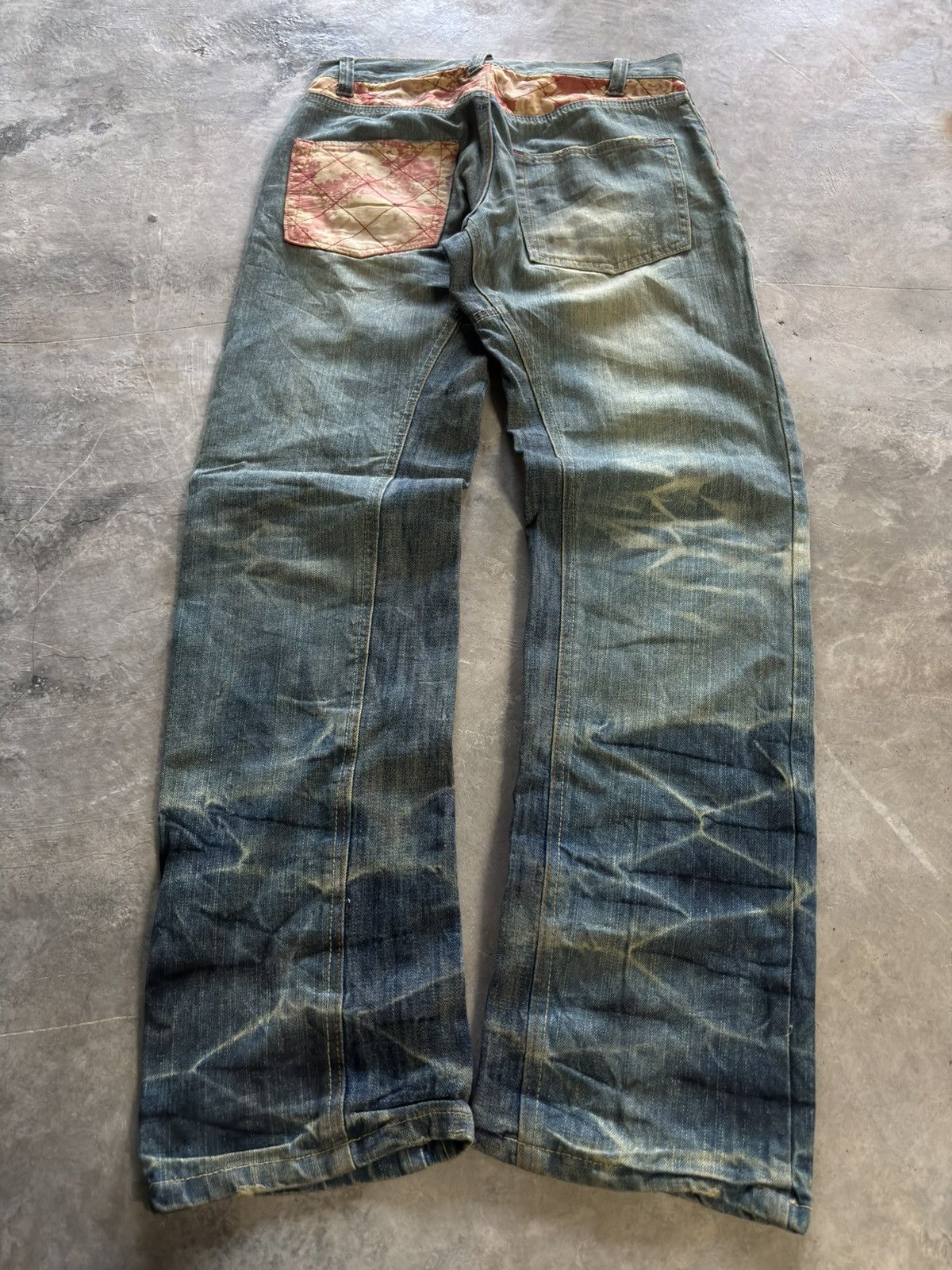 Hysteric Glamour × If Six Was Nine × Japanese Brand GUMU distressed japanese denim sakura sukajan sick mud wash Size US 31 - 14 Thumbnail