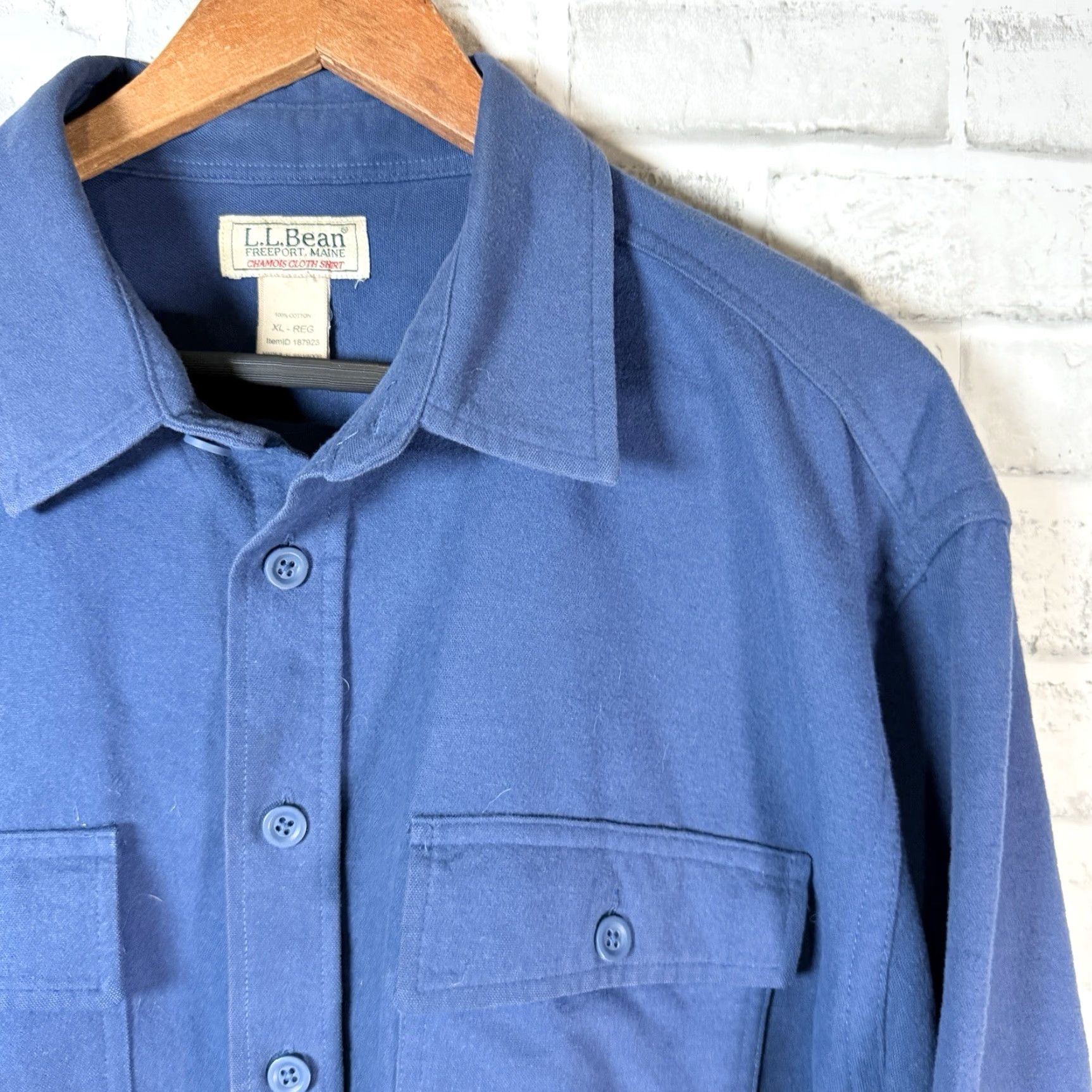 Vintage VINTAGE L.L.Bean Button-Down Shirt Men XL Blue Chambray 100% Cotton Long Sleeve Flannel Shirt Mens XL Size US XL / EU 56 / 4 - 2 Thumbnail