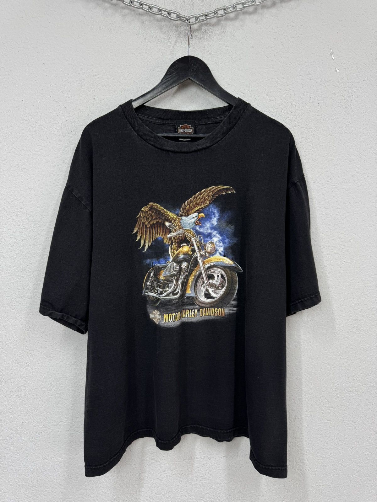 Harley Davidson Vintage T-Shirt Harley Davidson Y2k Rare Motorcycle Jacket Size US XXL / EU 58 / 5 - 1 Thumbnail