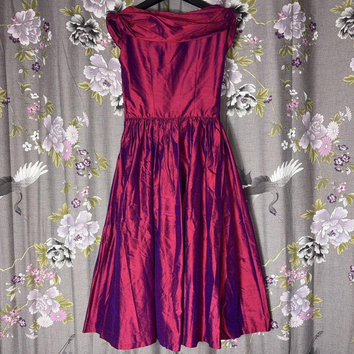 Laura Ashley Vintage 1980s Laura Ashley Silk Ballgown Dress Pink Size XL / US 12-14 / IT 48-50 - 4 Thumbnail