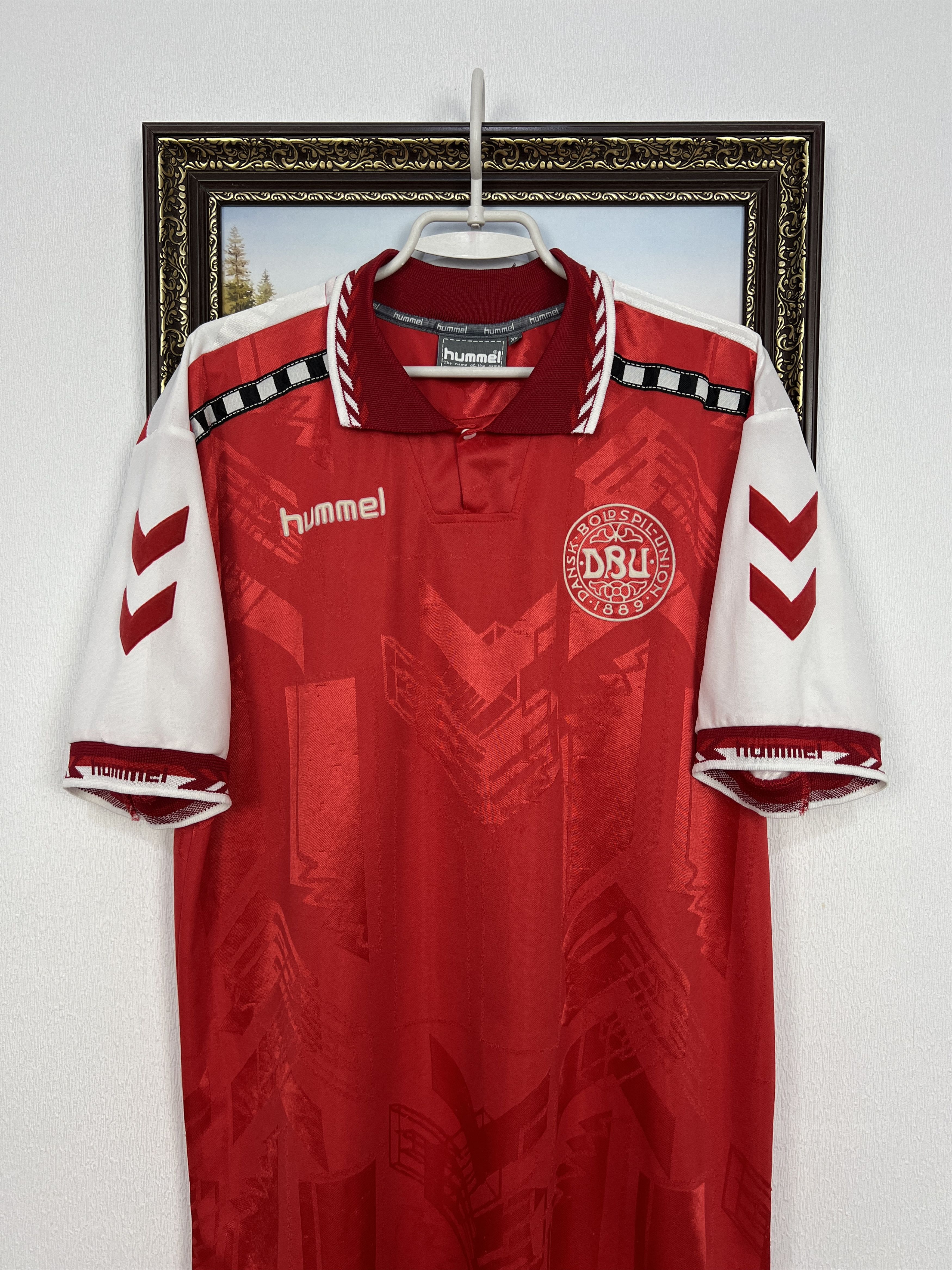 Hummel Share Denmark Home football shirt 1996 Soccer Hummel Jersey Size US XL / EU 56 / 4 - 2 Thumbnail