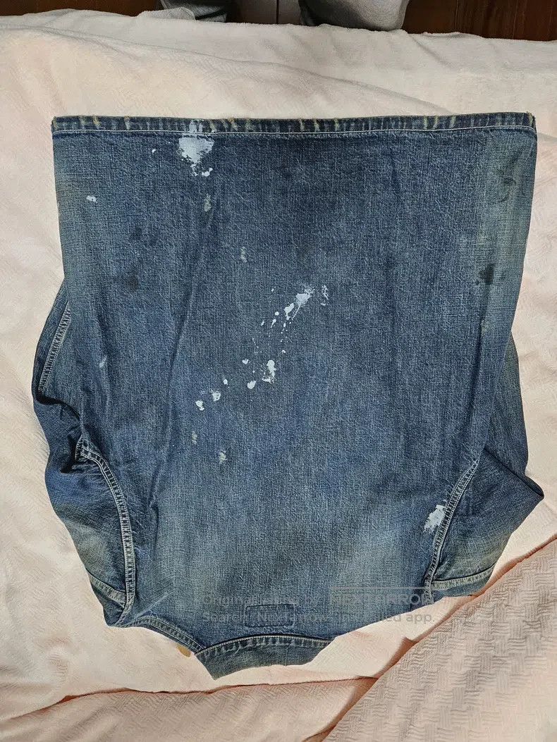 Neighborhood Neighborhood Distressed Splatter Denim Shirt Size US L / EU 52-54 / 3 - 6 Thumbnail