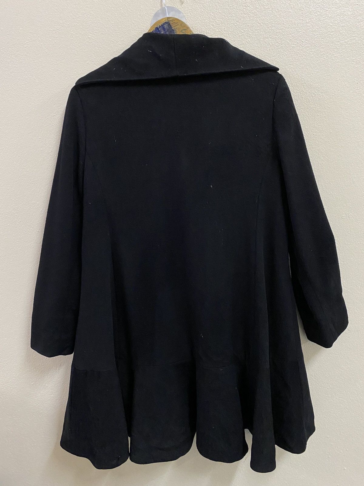 Valentino Vtg Valentino Garavani Lana Wool Coat Giaccone Jacket Black Size M / US 6-8 / IT 42-44 - 2 Thumbnail