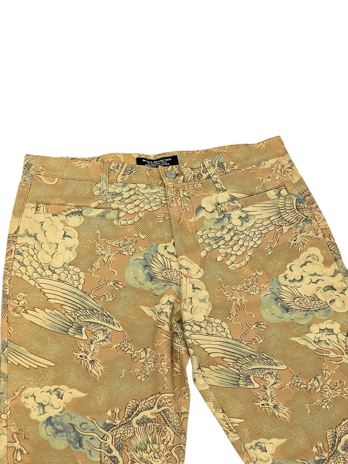 Japanese Brand Flare Jeans Men’s Batsu Fullprinted Dragons Boot Cut 4🟦0 Size US 32 / EU 48 - 8 Thumbnail