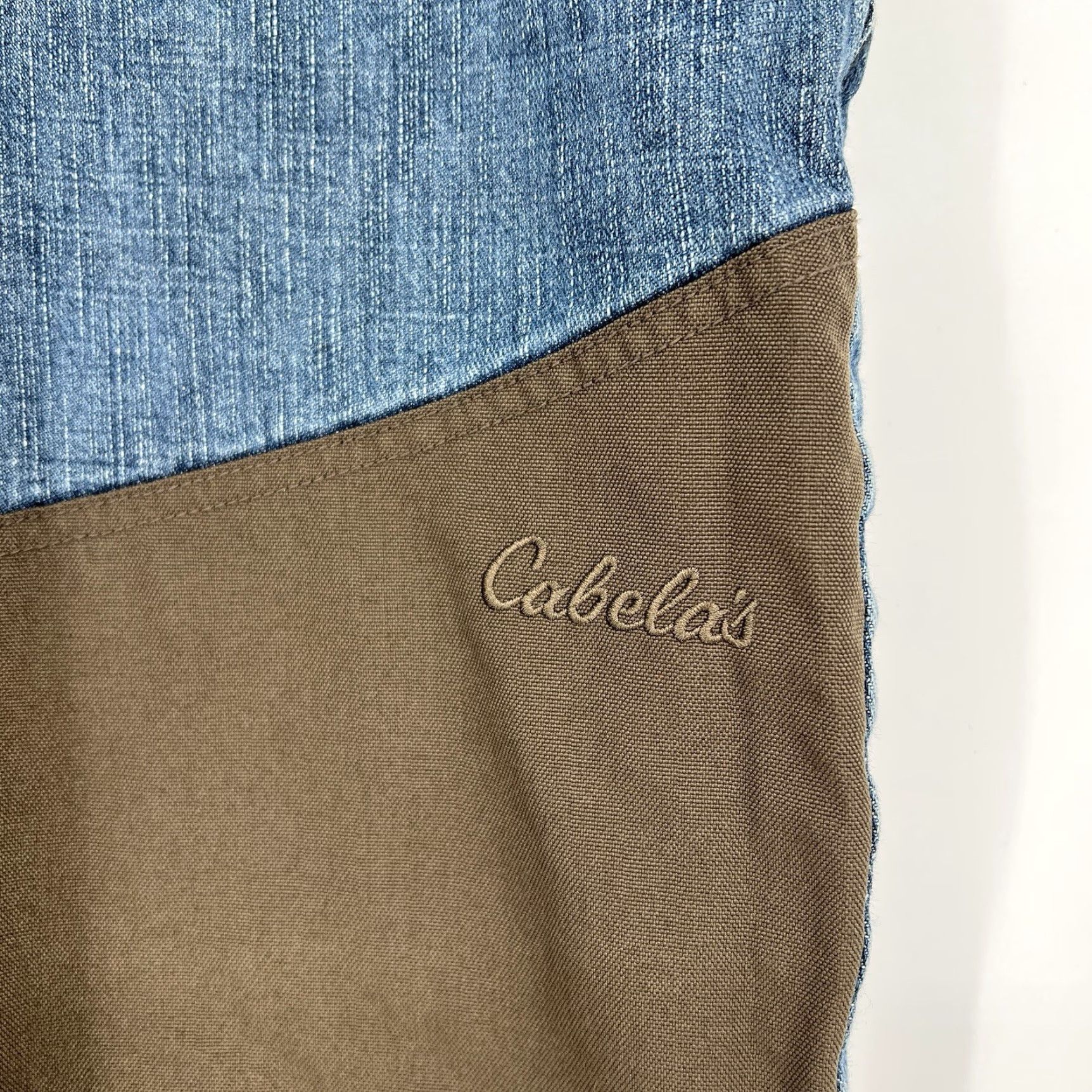 Vintage Cabela's Mens Roughneck Pants Jeans 38x34 5-Pocket Relaxed Denim Blue 100% Cotton Button Closure Belt Loops Double Knee Nature Cowboy 38 Mens Size US 38 / EU 54 - 2 Thumbnail