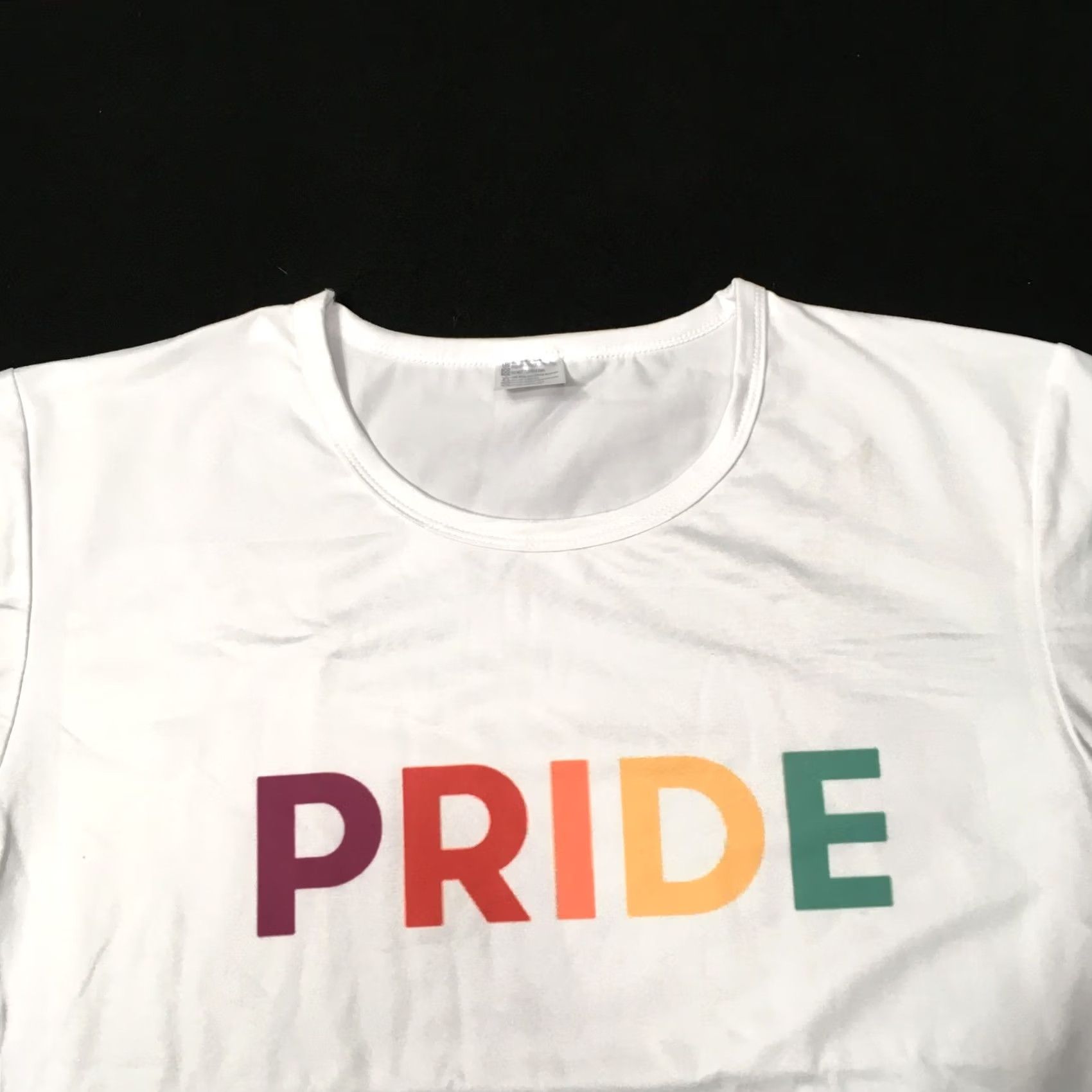 Vintage Women’s XL Pride TOP T-Shirt Short Sleeve White Casual Sleeve Size XL / US 12-14 / IT 48-50 - 2 Thumbnail