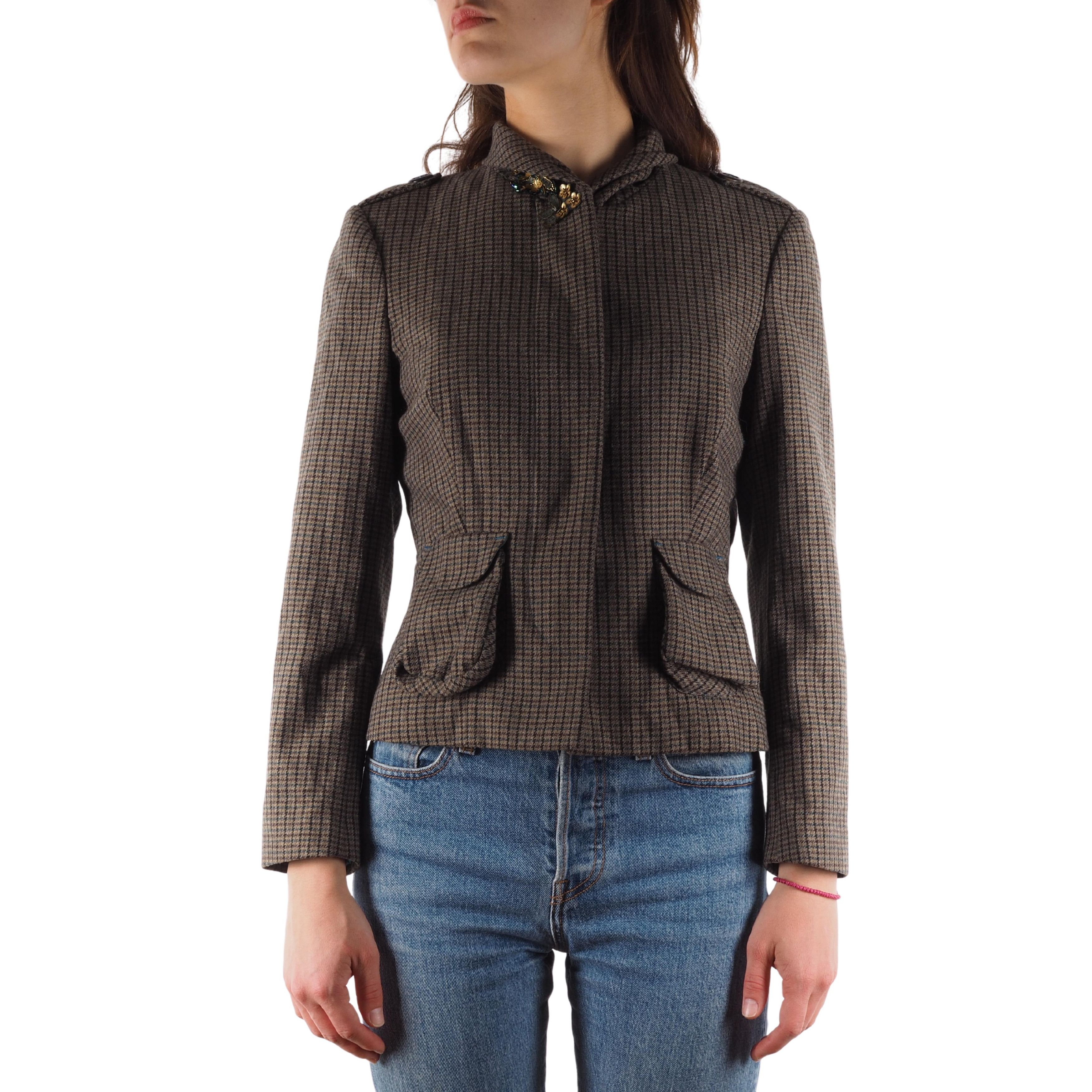 DOROTHEE SCHUMACHER Dorothee Schumacher Beige Brown Tweed Jacket Coat Blazer Size M / US 6-8 / IT 42-44 - 1 Thumbnail