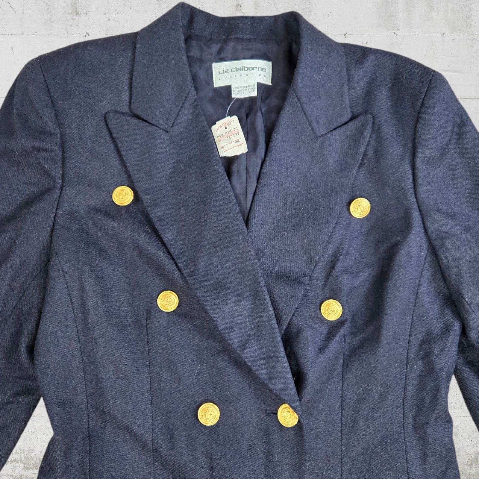 Vintage Vintage Navy Military Style Wool Blazer Size 6 Size M / US 6-8 / IT 42-44 - 4 Thumbnail