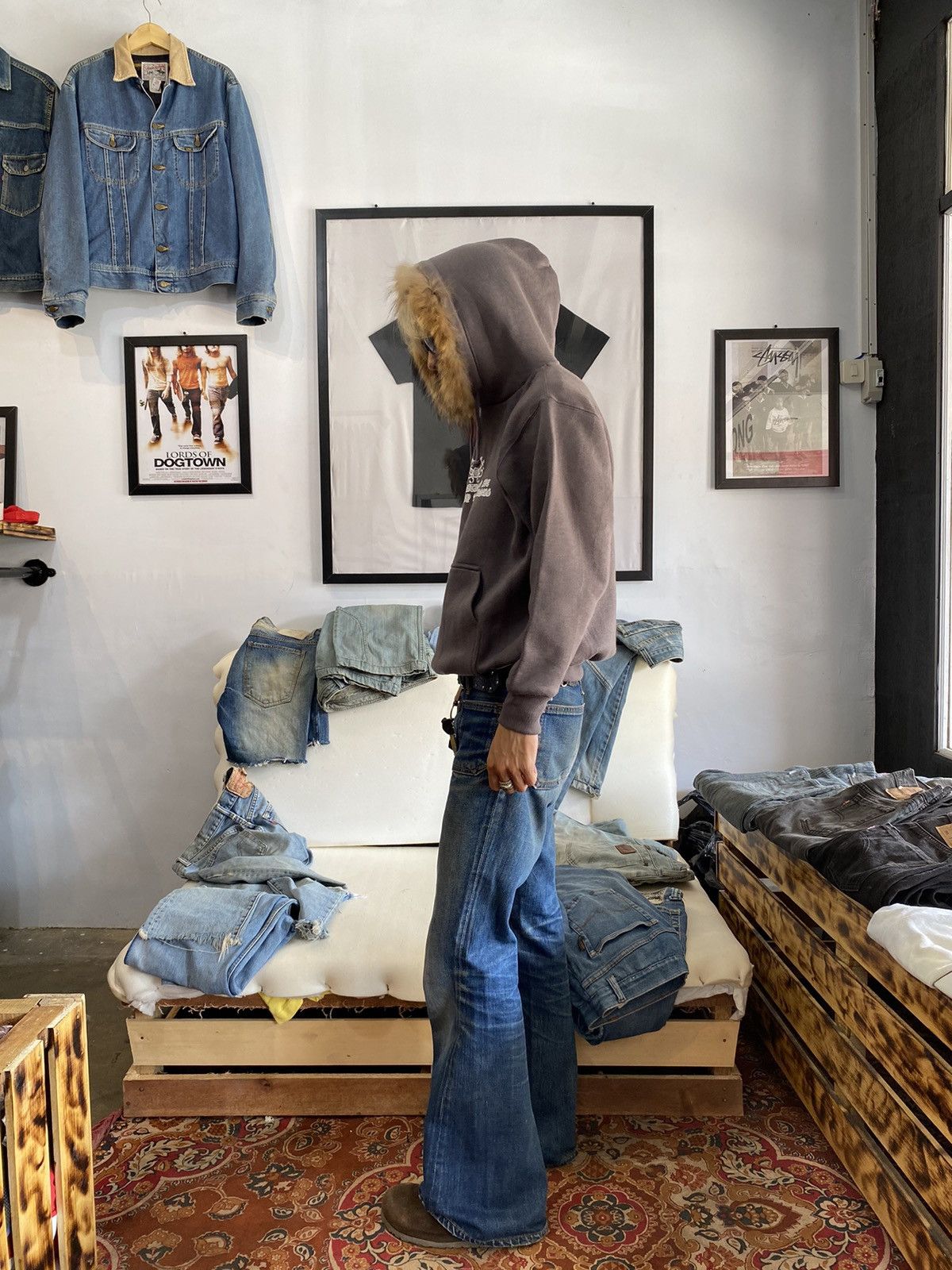 If Six Was Nine × Japanese Brand × Le Grande Bleu (L.G.B.) Fur hoodie japanese brand tribal poem desio Size US M / EU 48-50 / 2 - 2 Thumbnail