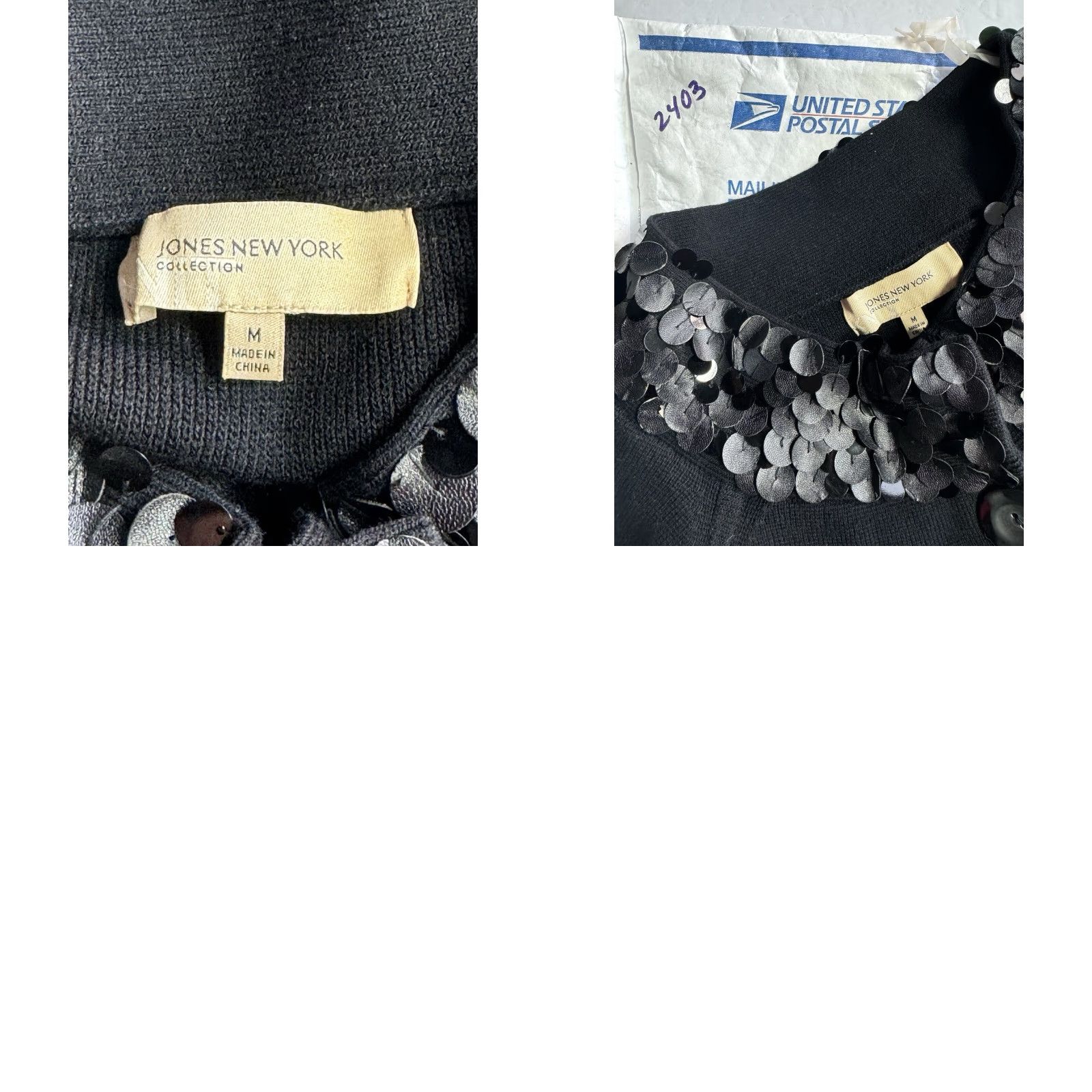 Jones New York Jones New York Collction Evening Black Cardigan Sweater Women's Size Medium Cape Striped Blend Black Basic Jacket Womens M Size M / US 6-8 / IT 42-44 - 9 Thumbnail