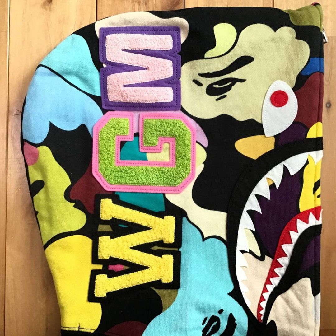 Bape × Nigo BAPE Giant Multi Camo Shark Full Zip Hoodie a bathing ape Size US M / EU 48-50 / 2 - 4 Thumbnail