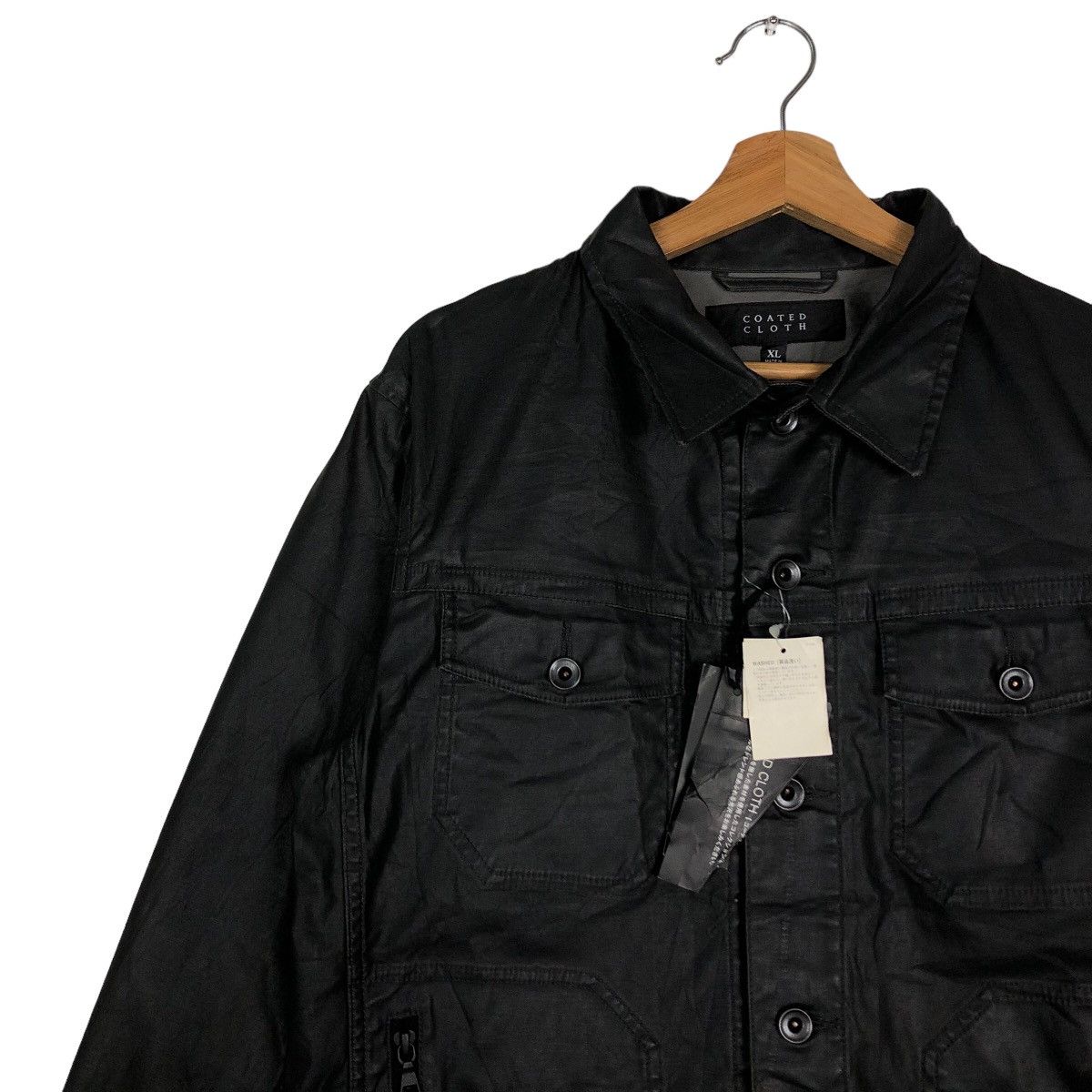 Japanese Brand 🔥Vtg Coated Cloth Biker Jacket Cropped Uniqlo Issey Miyake Size US XL / EU 56 / 4 - 7 Thumbnail