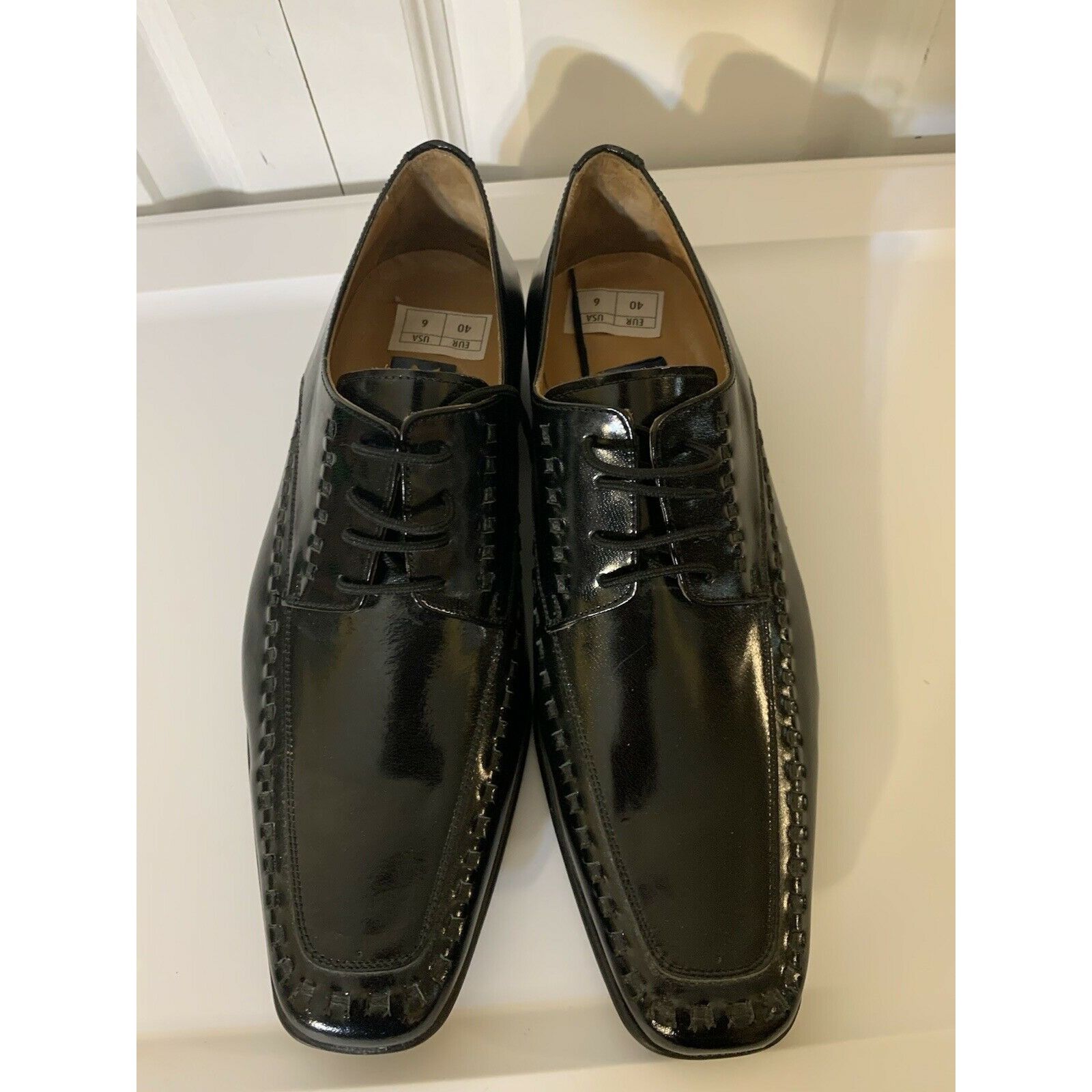 Other Yensa Men’s Sz 10 Dress Shoes Black LACE UP OXFORDS Size US 10 / EU 43 - 2 Thumbnail