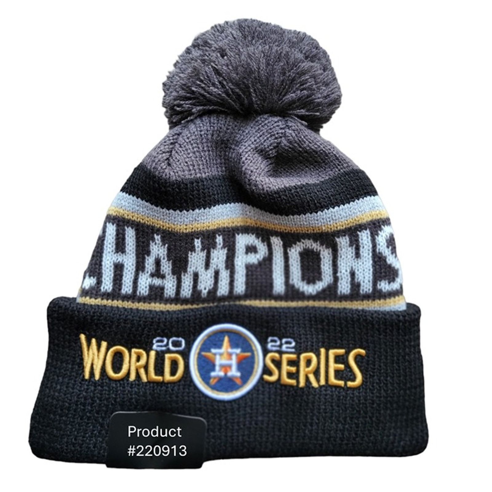 Other NWT Houston Astros Sports Knit World Series 2022 Pom Beanie Size ONE SIZE - 2 Thumbnail