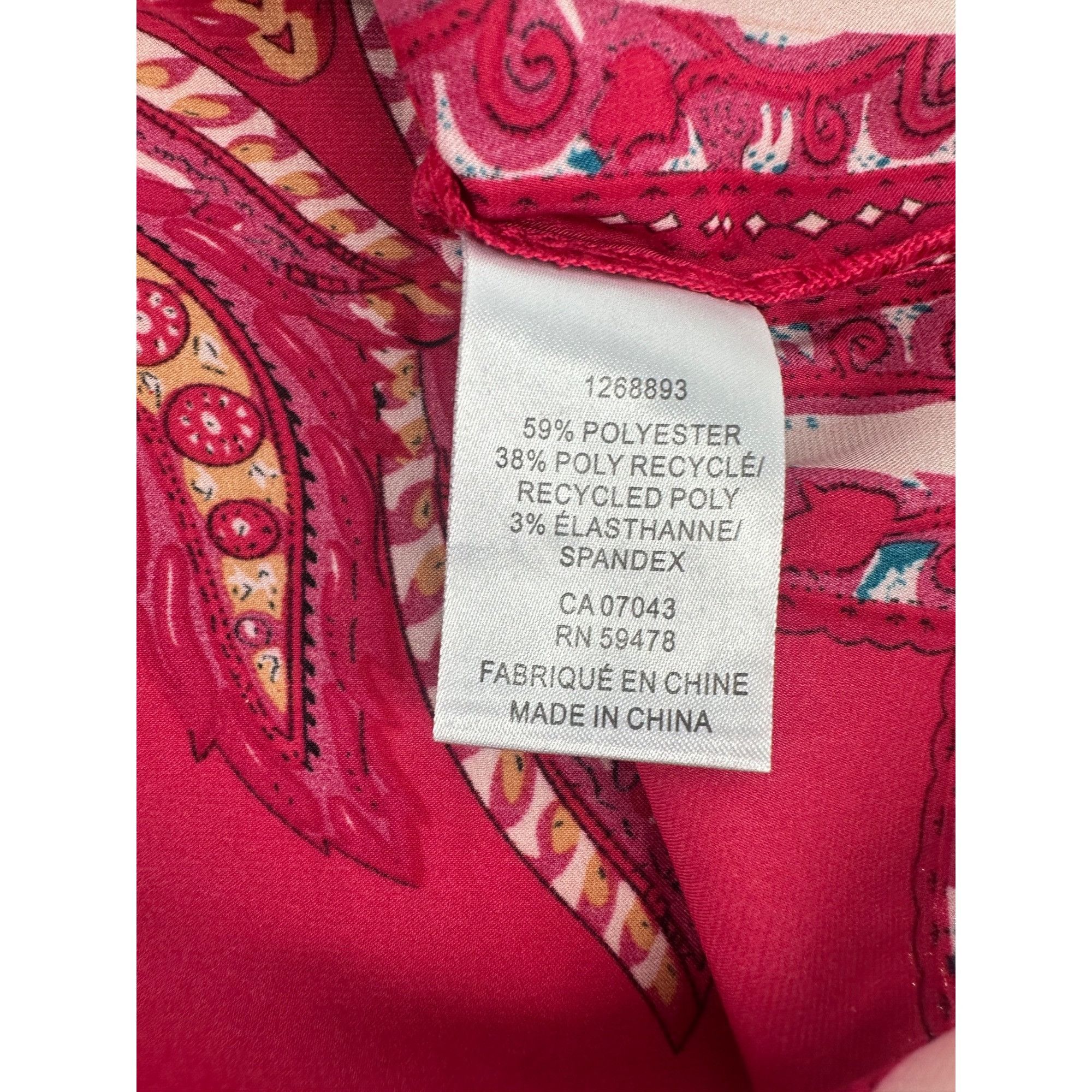Rachel Zoe Rachel Zoe Women's Paisley Floral Blouse Small Pink Fuchsia Size S / US 4 / IT 40 - 5 Thumbnail