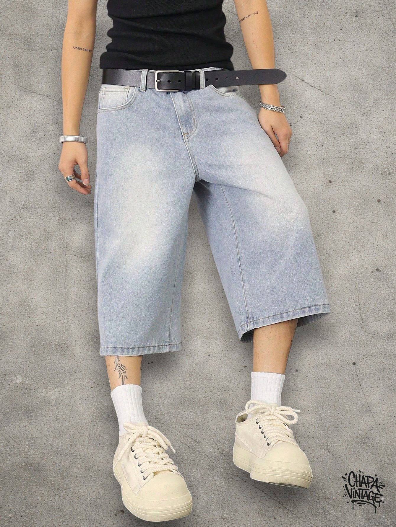 Japanese Brand Washed denim jorts Size US 32 / EU 48 - 1 Thumbnail