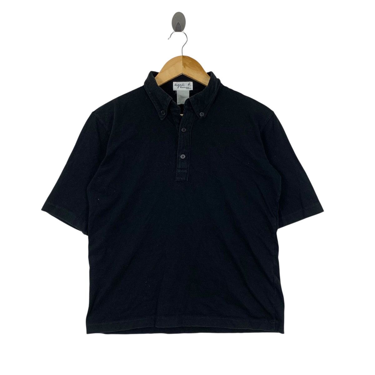 agnes b. AGNES B HOMME PARIS Plain Boxy Short Sleeve Button Up Shirt Size US M / EU 48-50 / 2 - 1 Thumbnail
