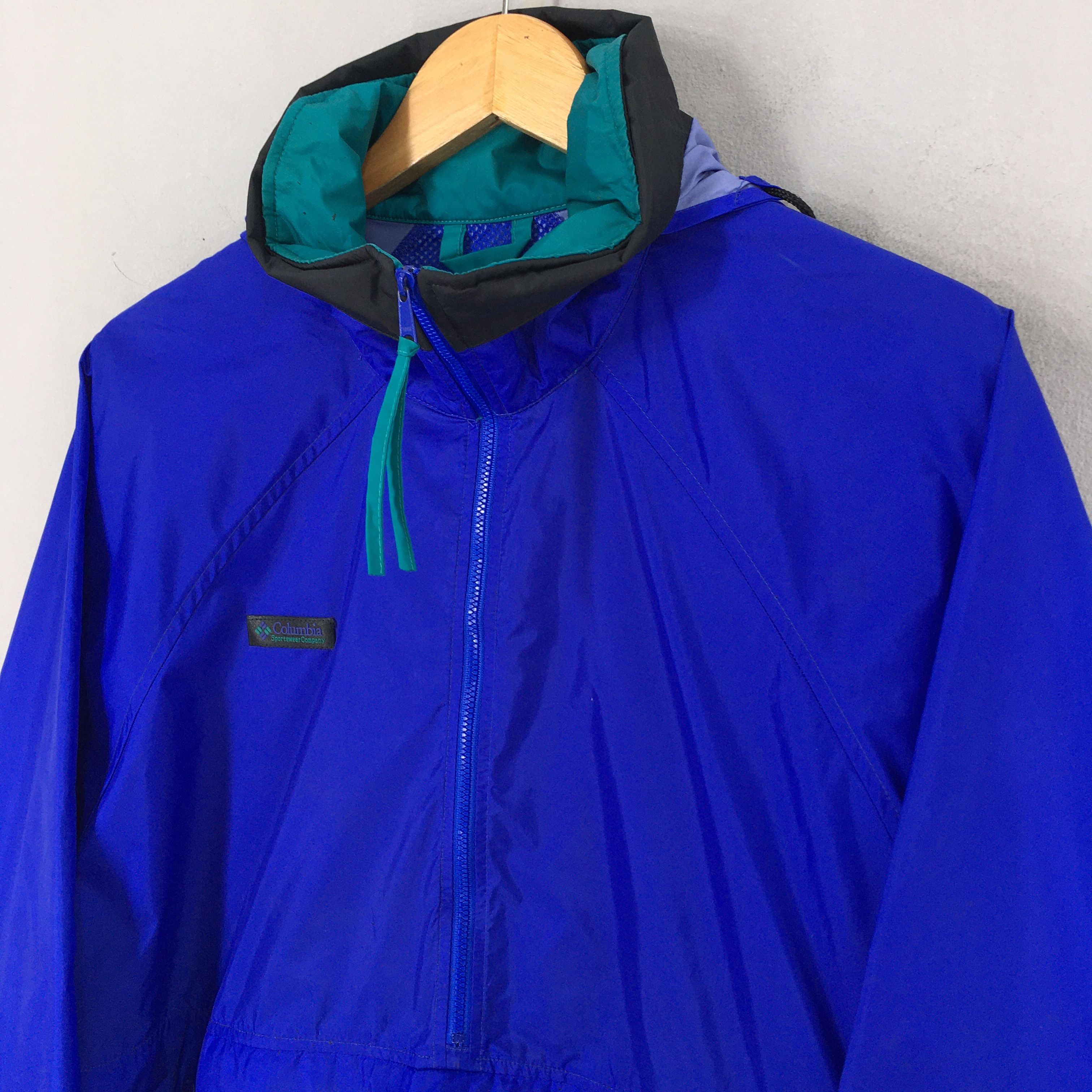 Columbia Columbia Windbreaker Anorak Blue Hoodie Jacket Medium Size US M / EU 48-50 / 2 - 4 Thumbnail