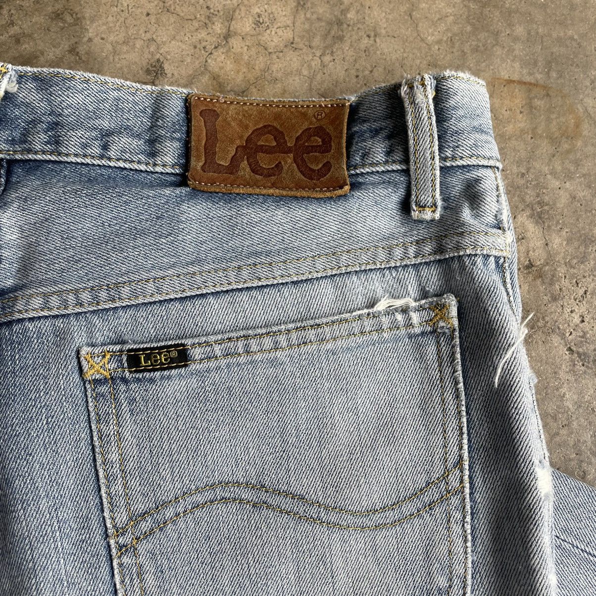 Lee 🔥Vintage Lee Riders Stoned Washed Ripped Distress Jeans Size US 31 - 12 Thumbnail