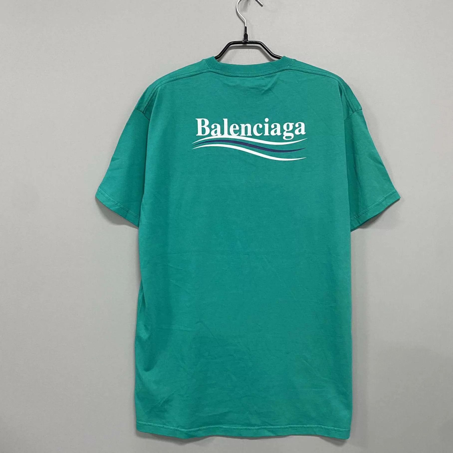 Balenciaga Balenciaga Lake Green Coke Wave Short Sleeve Tee S Size S / US 4 / IT 40 - 3 Thumbnail