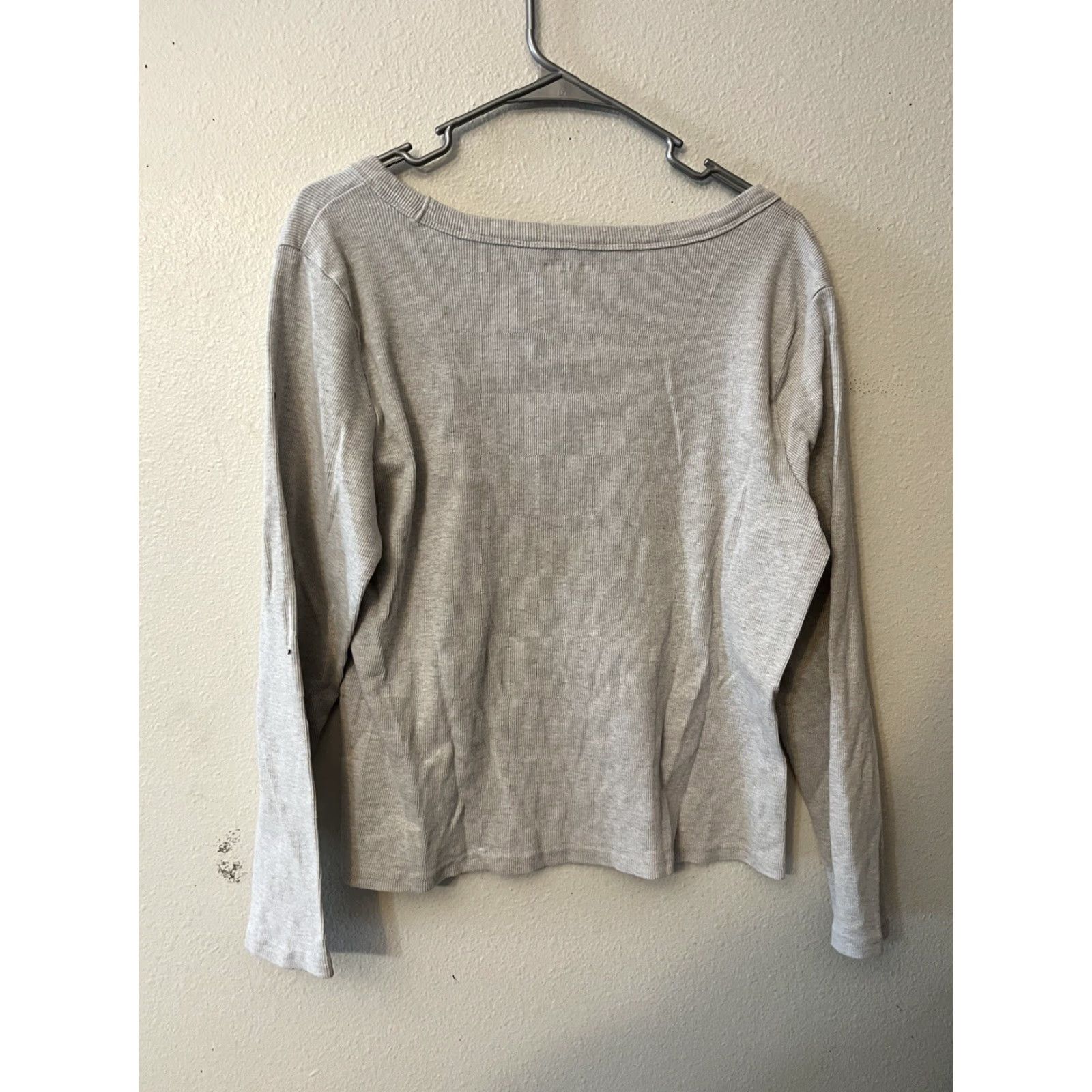 Old Navy Old Navy XXL Waffle Vintage Black Long Sleeve Round Neck Top Shirt Women XS? Size XXL / US 16-18 / IT 52-54 - 2 Thumbnail