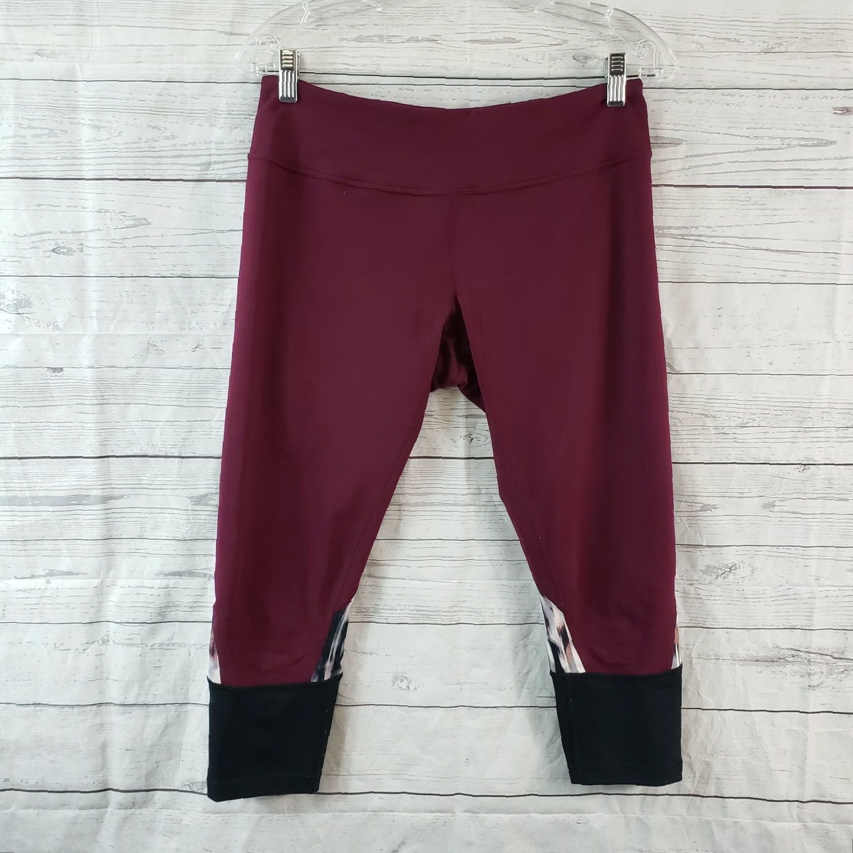 Vintage Zella Womens Capri Leggings M Purple Mid Rise Capris Activewear Size 32" / US 10 / IT 46 - 2 Thumbnail