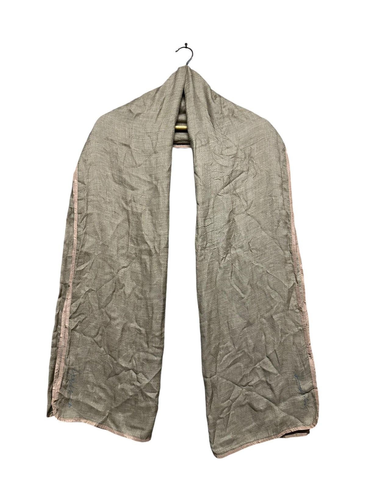 Yohji Yamamoto Yohji Yamamoto Natural Beige Cashmere Scarf Size ONE SIZE - 8 Thumbnail