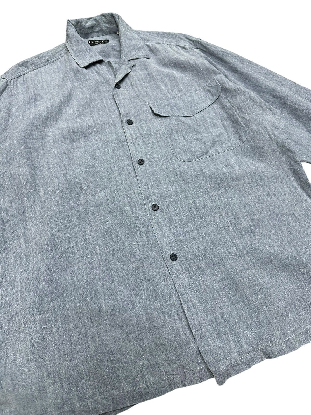 Christian Dior Monsieur × Dior Vintage Christian Dior Monsieur Linen Shirt Size US M / EU 48-50 / 2 - 2 Thumbnail