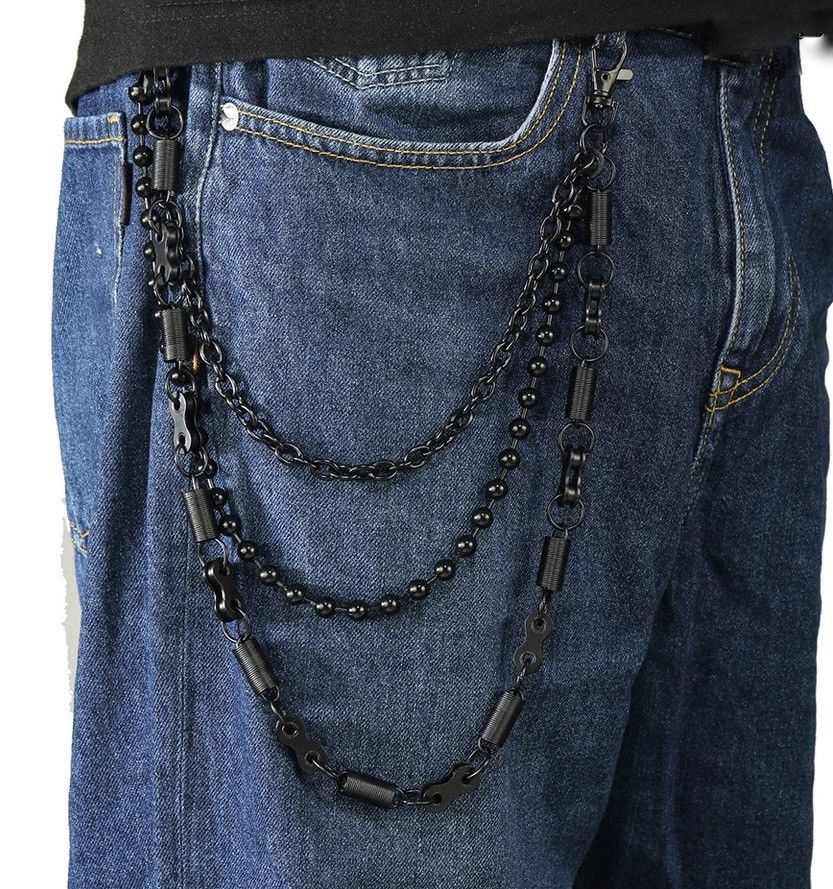 Vintage Retro Trio Layered Jeans Chain Size ONE SIZE - 1 Thumbnail