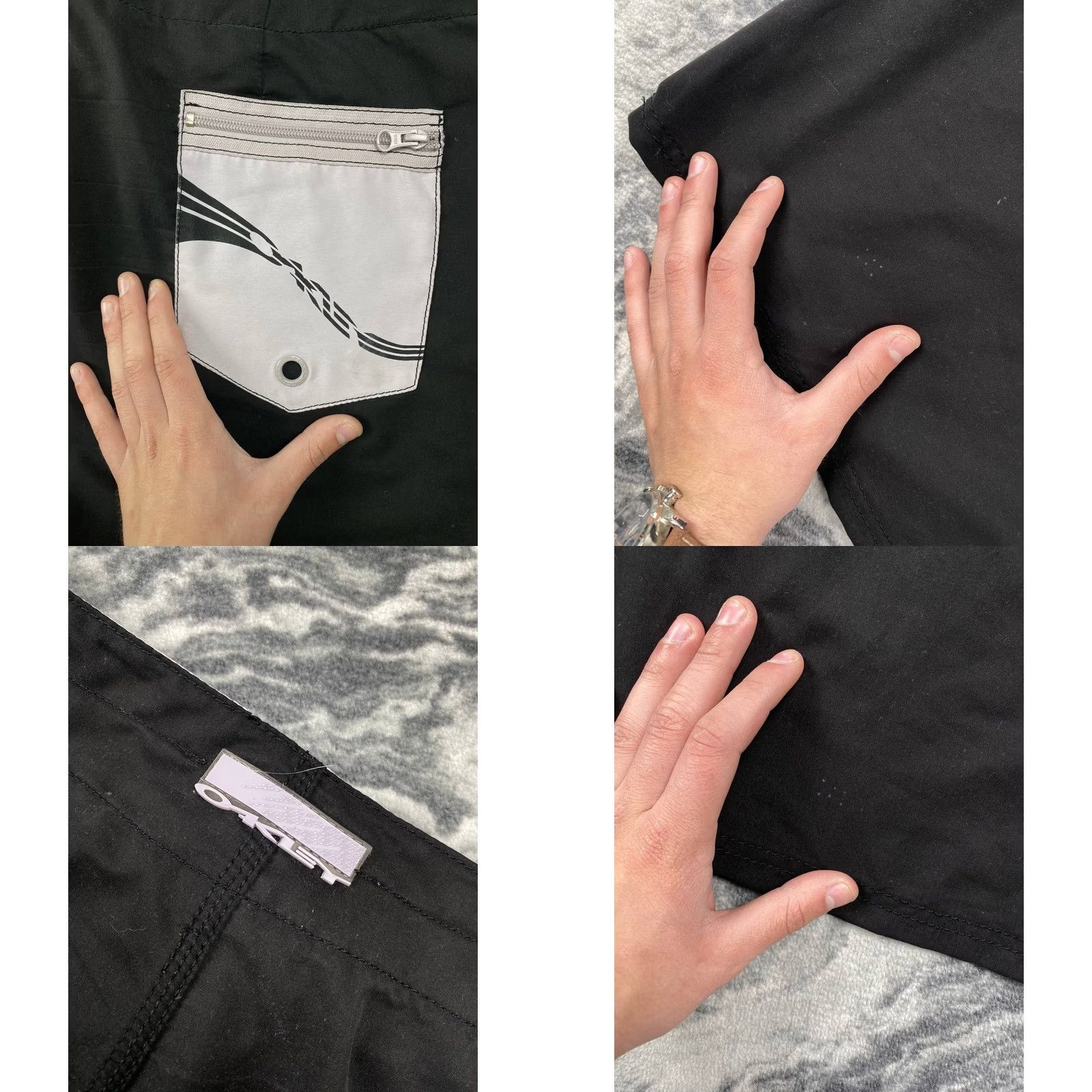 Oakley VINTAGE Oakley Shorts Men 90s Board Swim Surf Black 36 Size US 36 / EU 52 - 9 Thumbnail
