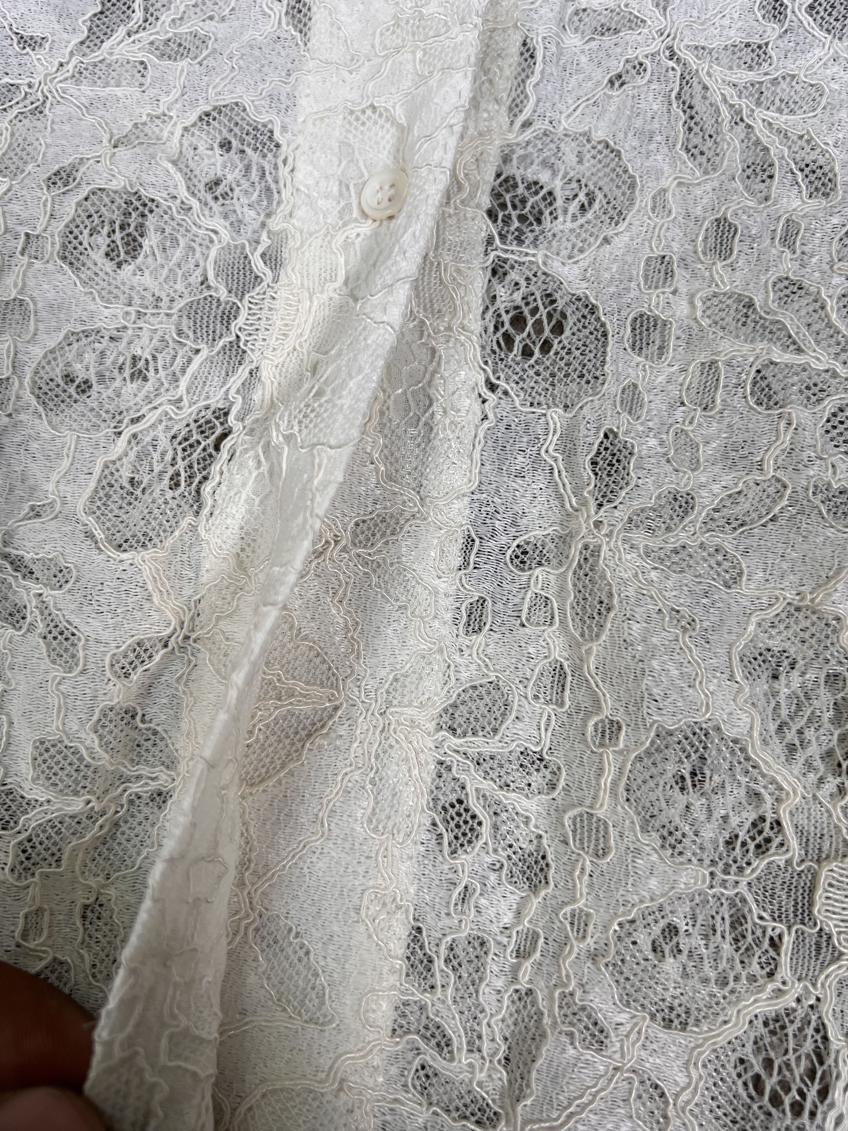 Sandro sandro ecru long lace sleeve blouse Size M / US 6-8 / IT 42-44 - 3 Thumbnail
