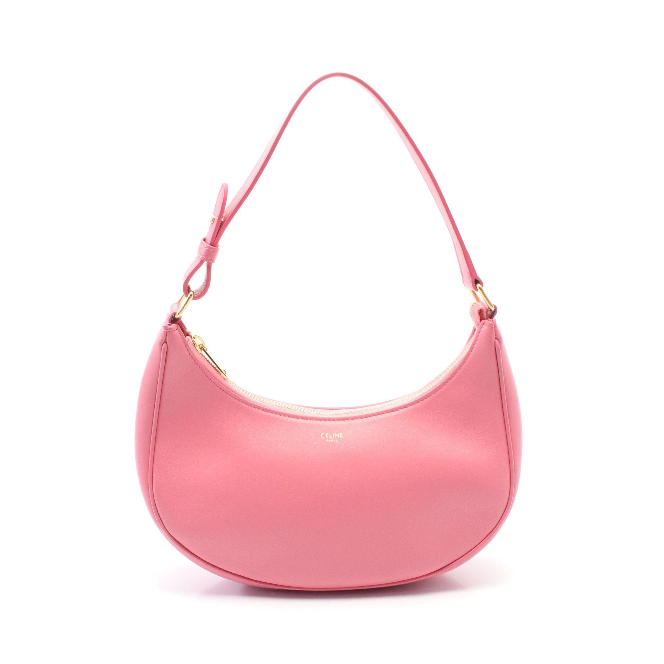 Celine Ava Shoulder Bag Leather Pink, Women's