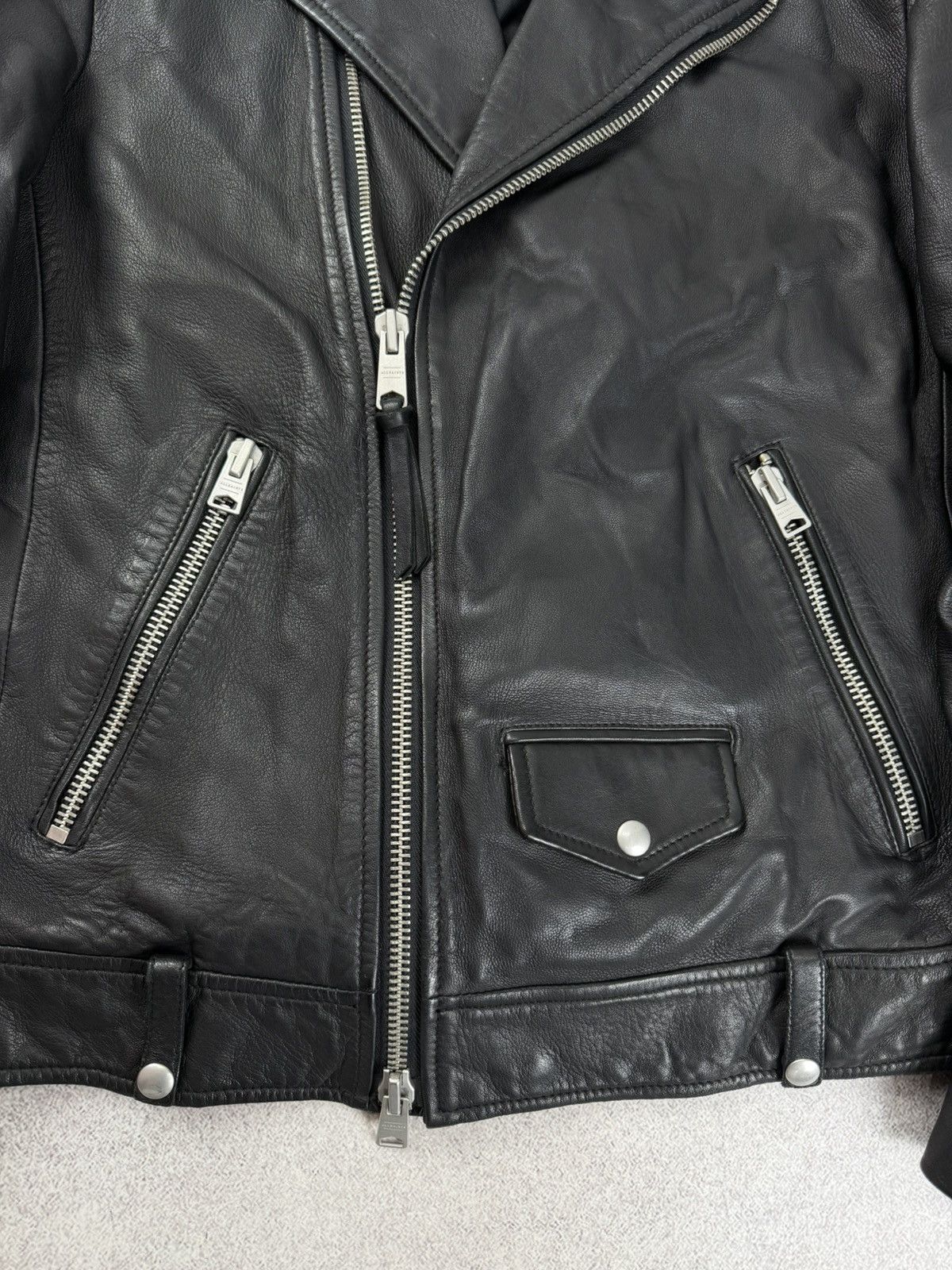 Allsaints Allsaints Men’s Milo Biker Leather Jacket Size M Size US M / EU 48-50 / 2 - 4 Thumbnail