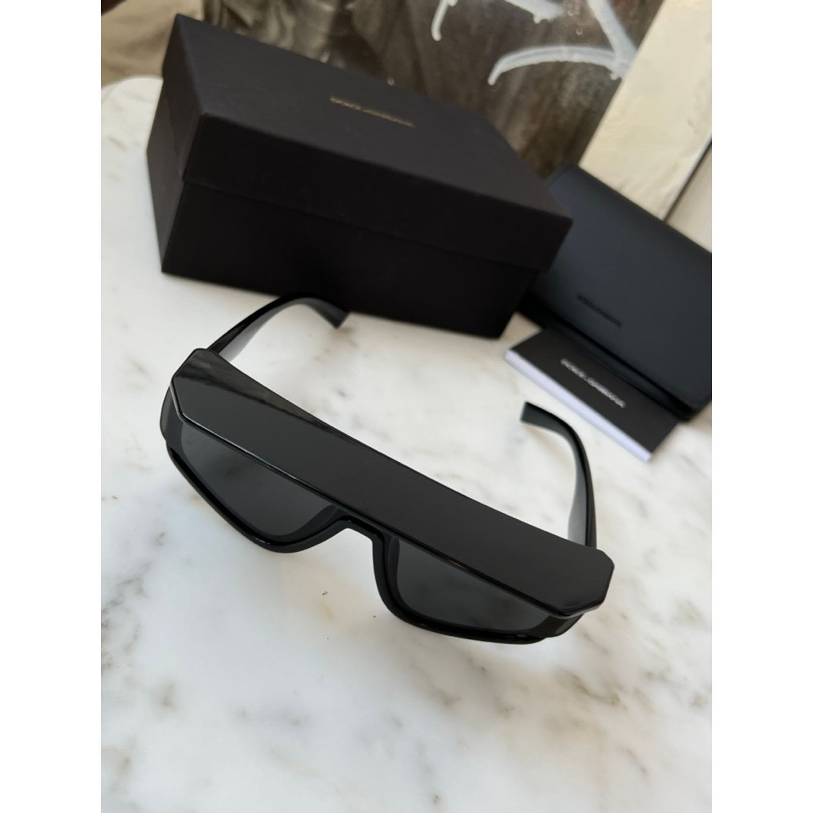 Dolce & Gabbana NEW Dolce & Gabbana DG6177 Black Logo Visor Sunglasses Size ONE SIZE - 10 Thumbnail