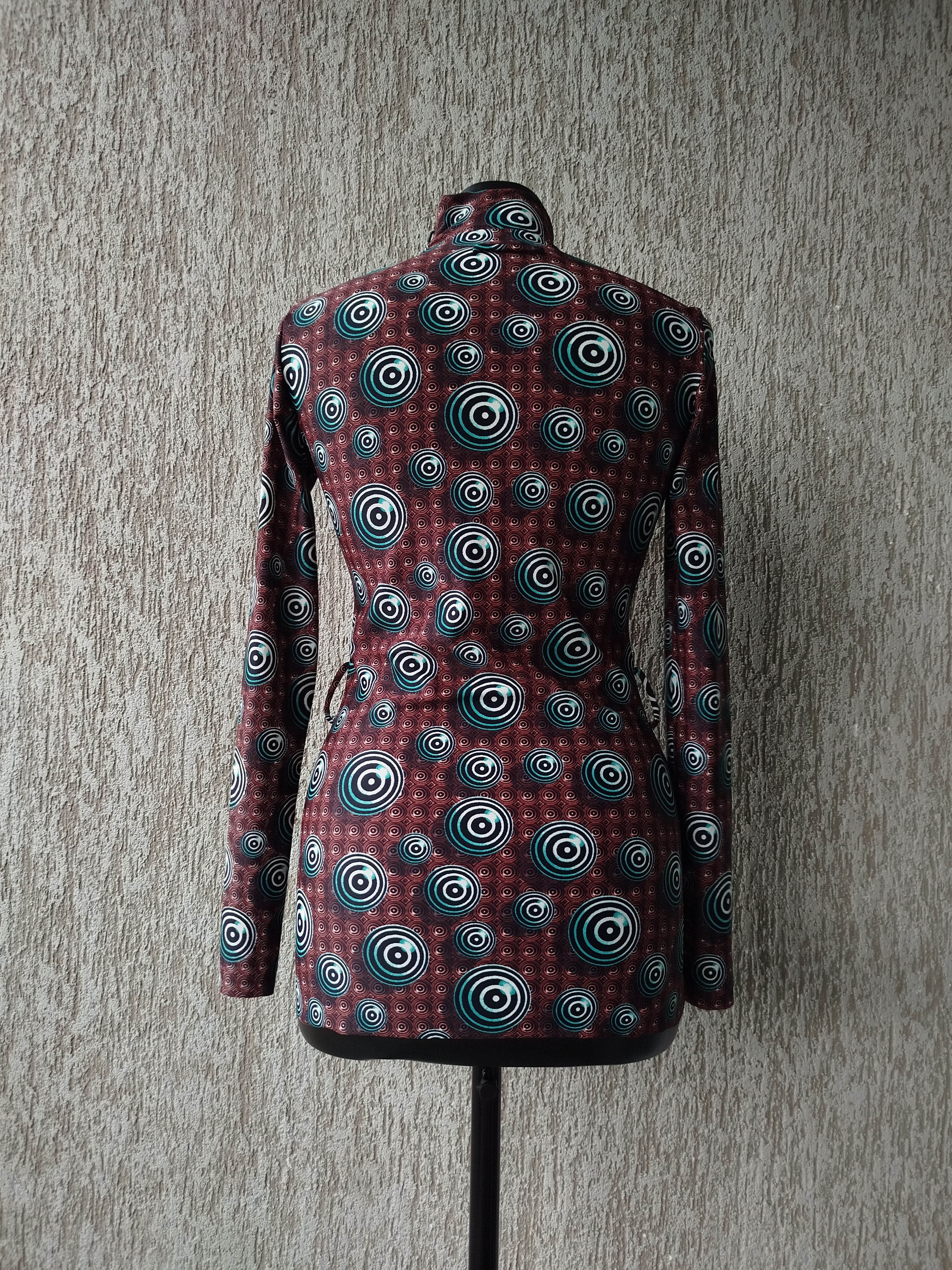 Jean Paul Gaultier Top Long Sleeve Op Art Circle Archive Vintage 90s Size S Size S / US 4 / IT 40 - 6 Thumbnail
